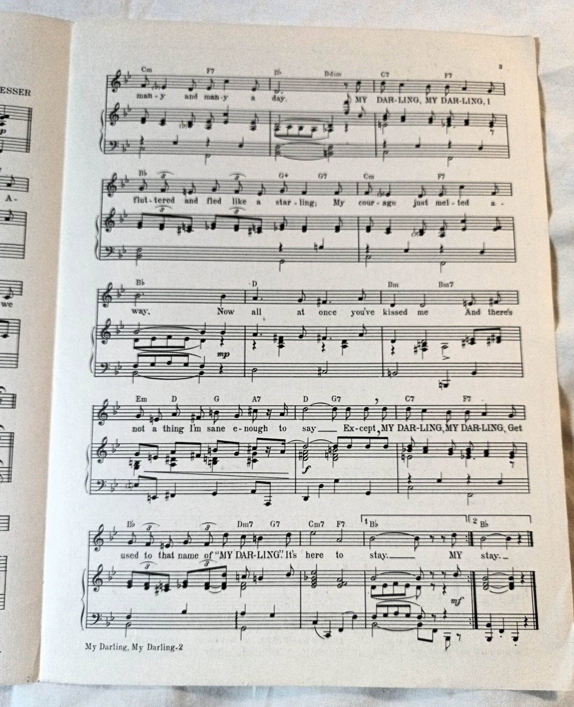 My Darling My Darling Where's Charley Ray Bolger Sheet Music 1948 - TulipStuff
