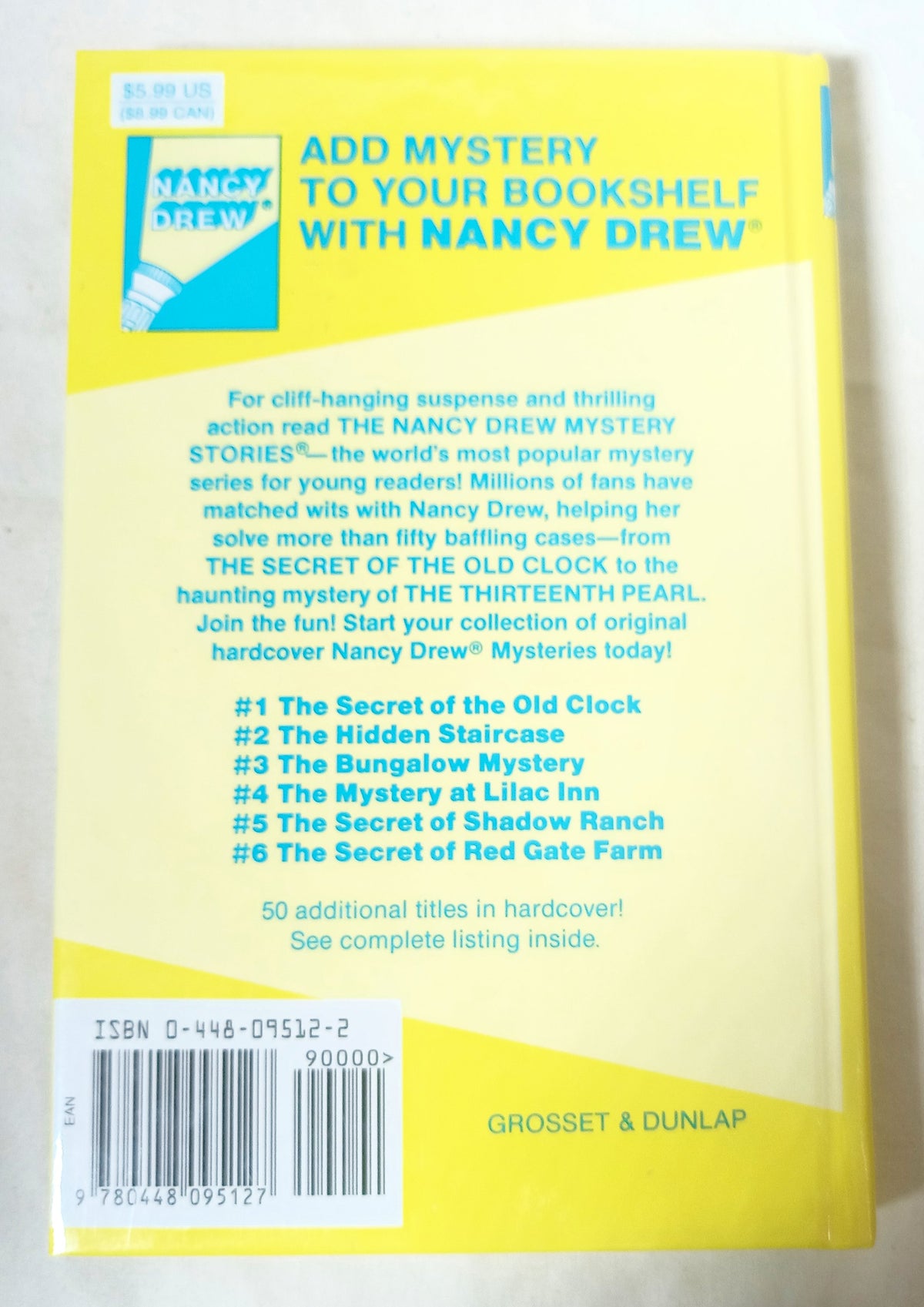 Nancy Drew Mystery Stories #12 The Message In The Hollow Oak 2000 - TulipStuff
