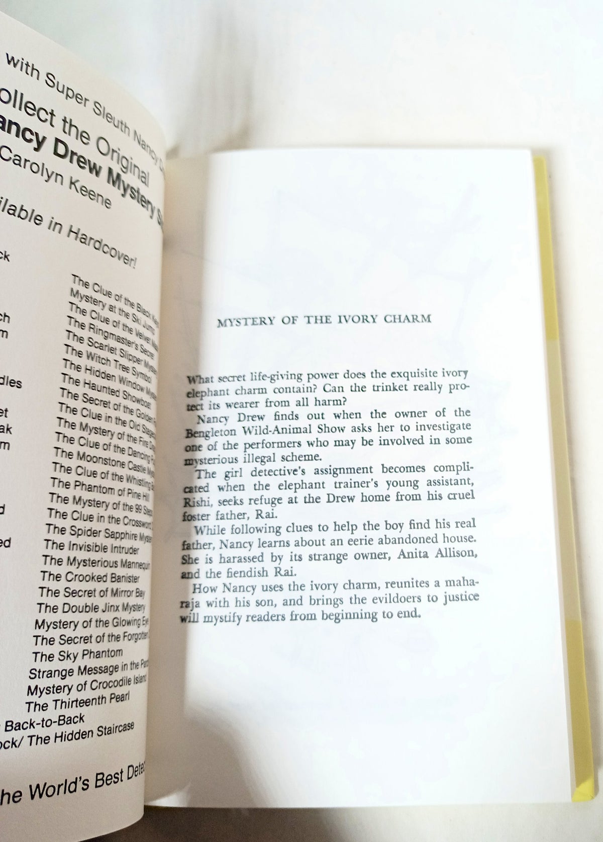Nancy Drew Mystery Stories #13 The Mystery Of The Ivory Charm 2000 - TulipStuff