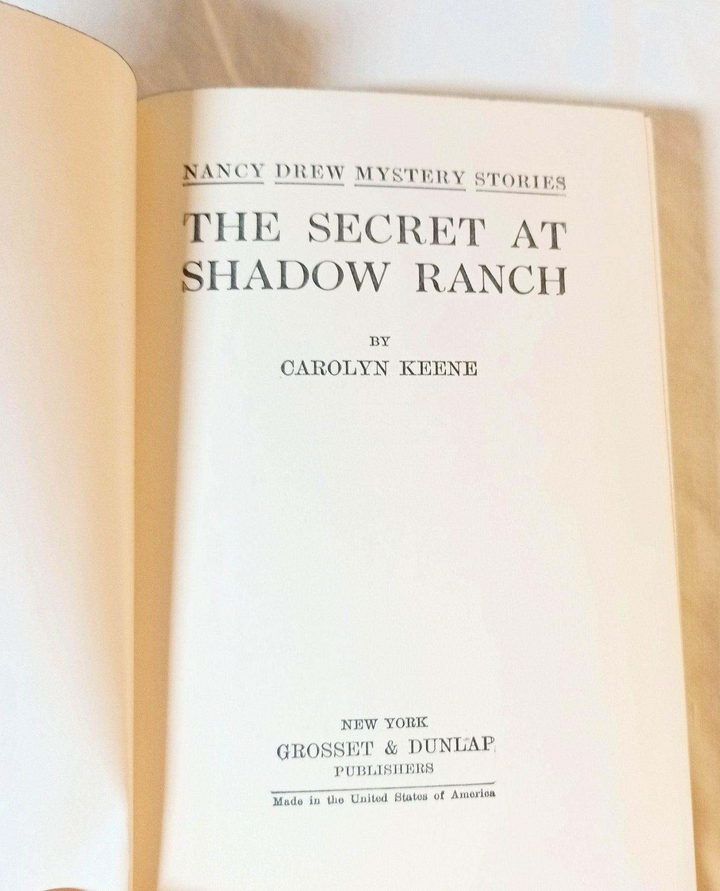 Nancy Drew Mystery #5 The Secret Of Shadow Ranch Carolyn Keene 1962 - TulipStuff