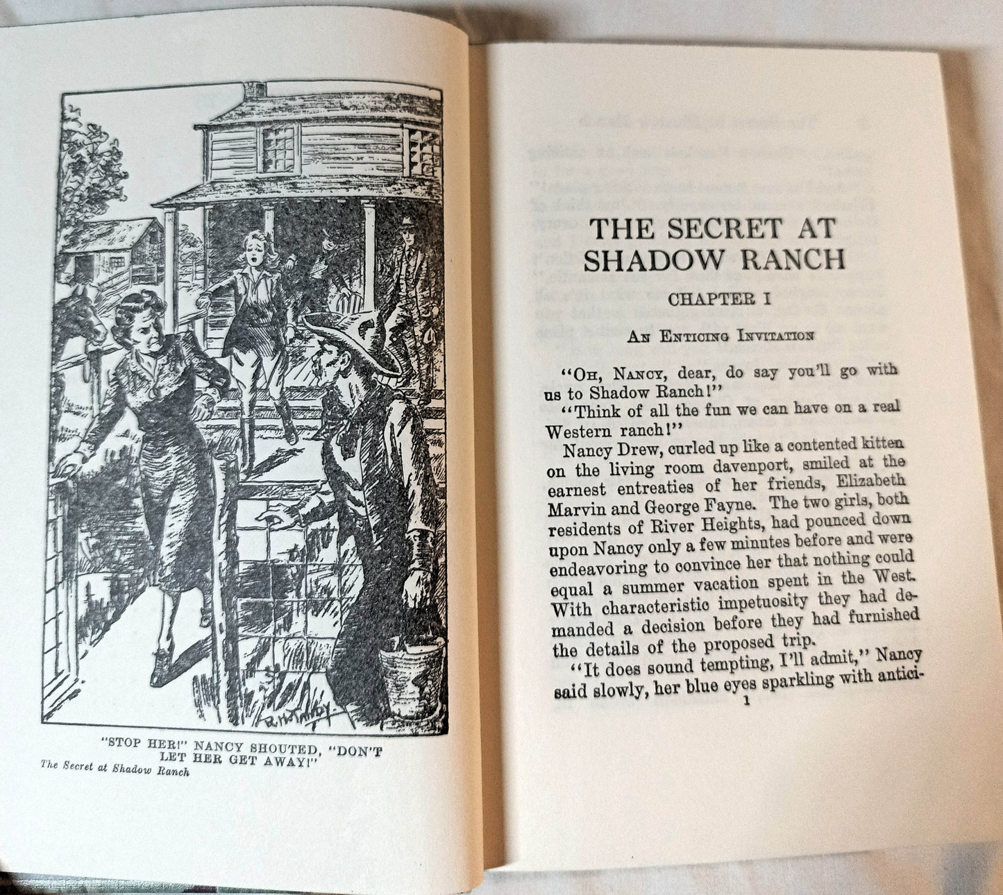 Nancy Drew Mystery #5 The Secret Of Shadow Ranch Carolyn Keene 1962 - TulipStuff