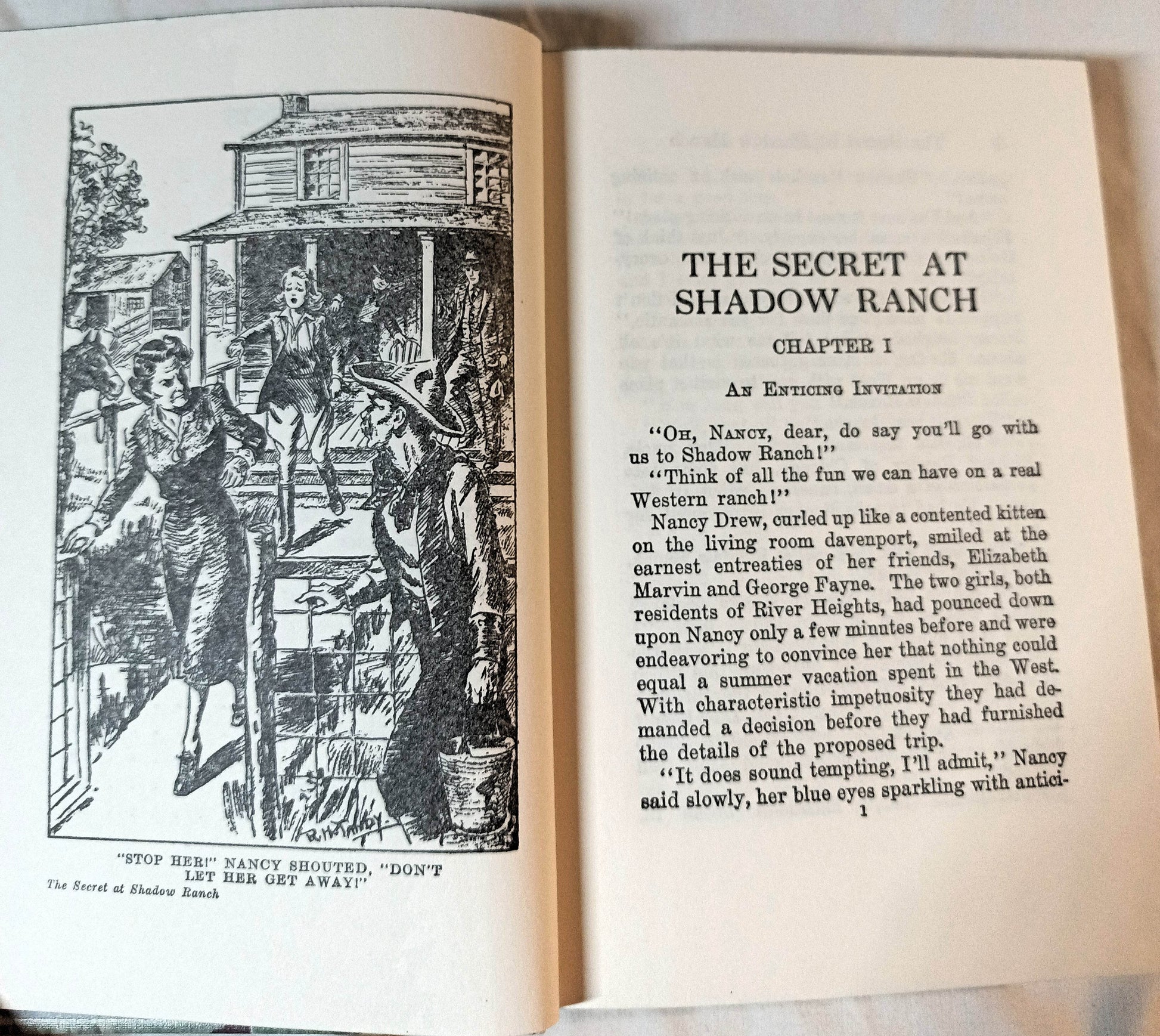 Nancy Drew Mystery #5 The Secret Of Shadow Ranch Carolyn Keene 1962 - TulipStuff
