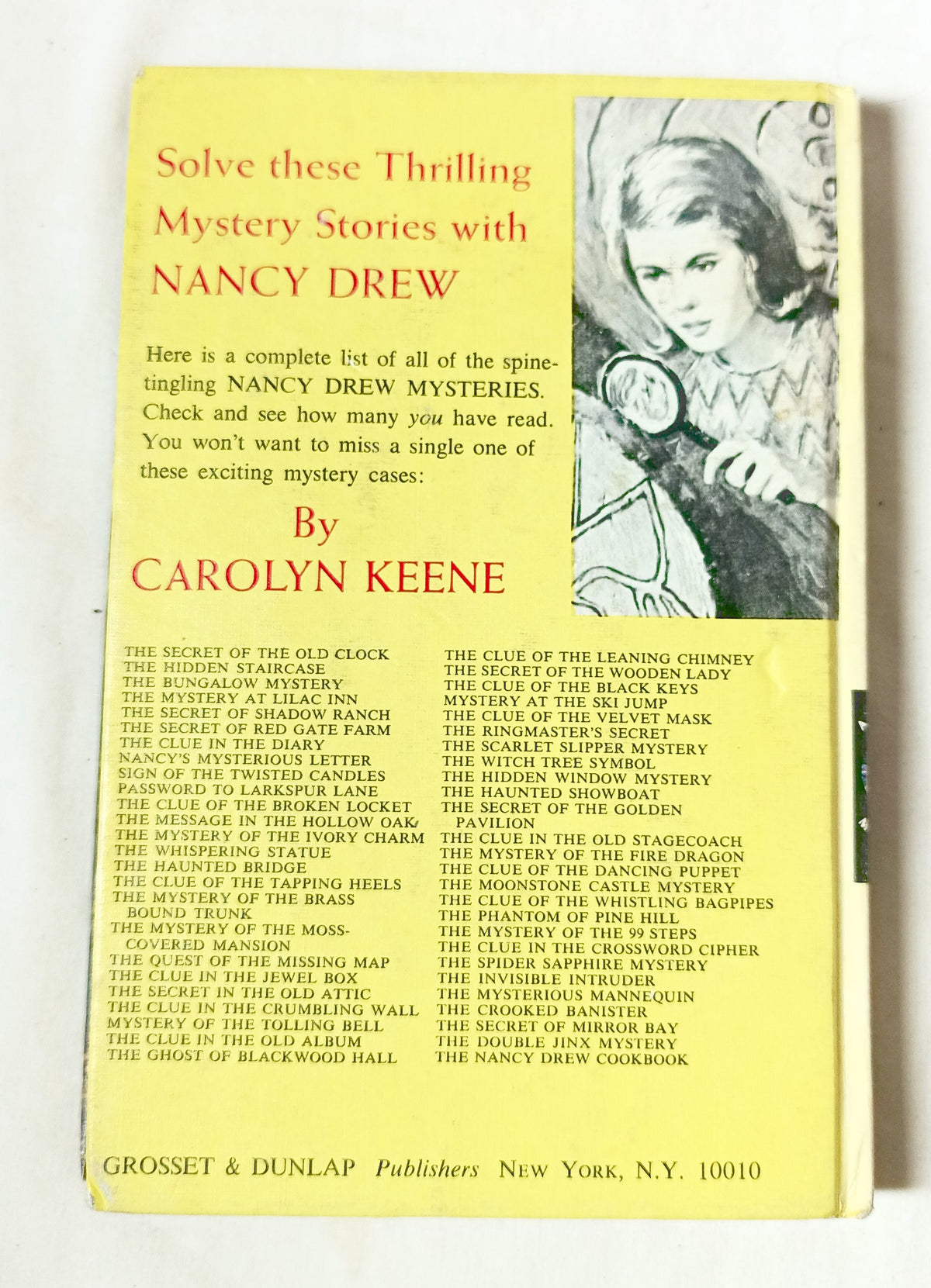 Mystery of the Tolling Bell Nancy Drew Mystery #23 Carolyn Keene 1973 - TulipStuff