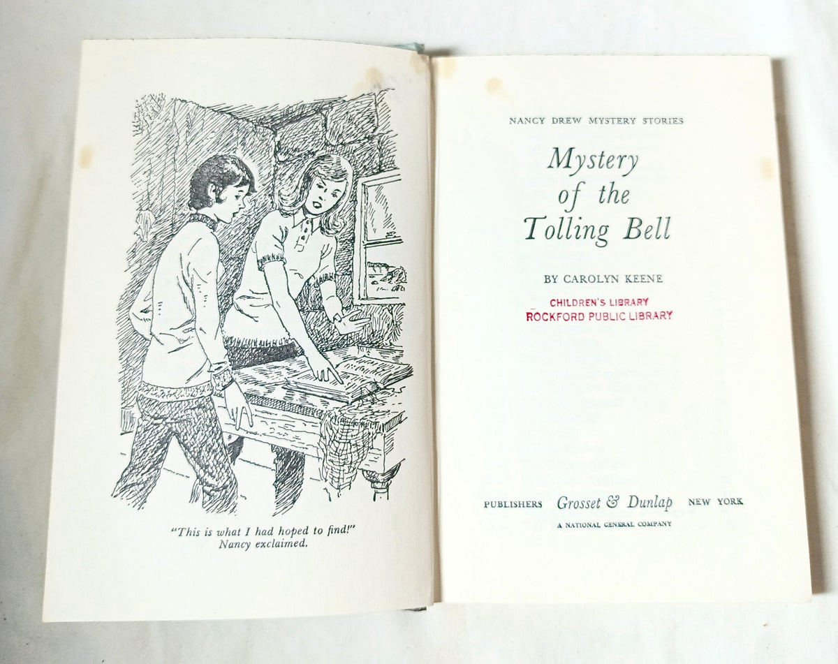 Mystery of the Tolling Bell Nancy Drew Mystery #23 Carolyn Keene 1973 - TulipStuff