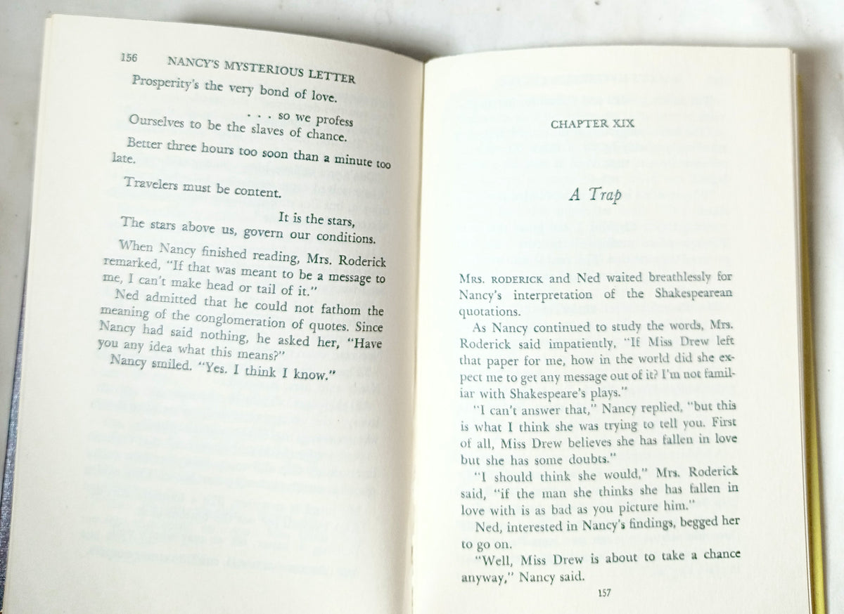 Nancy Drew Mystery #8 Nancy's Mysterious Letter Carolyn Keene 1973 - TulipStuff