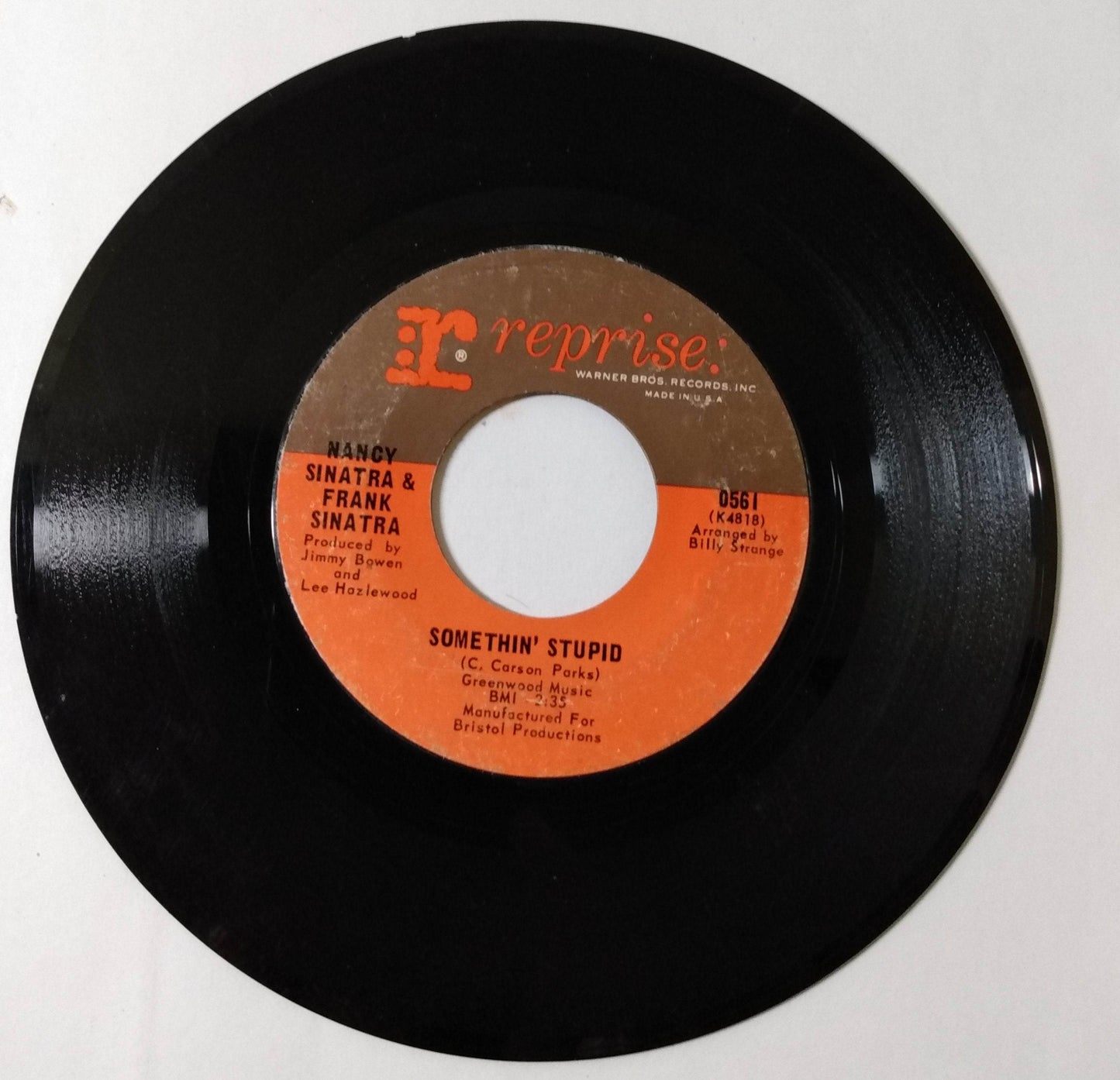 Nancy Sinatra & Frank Sinatra Somethin' Stupid / Give Her Love 7" 1967 - TulipStuff