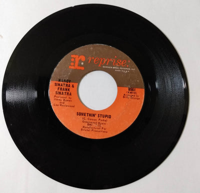 Nancy Sinatra & Frank Sinatra Somethin' Stupid / Give Her Love 7" 1967 - TulipStuff