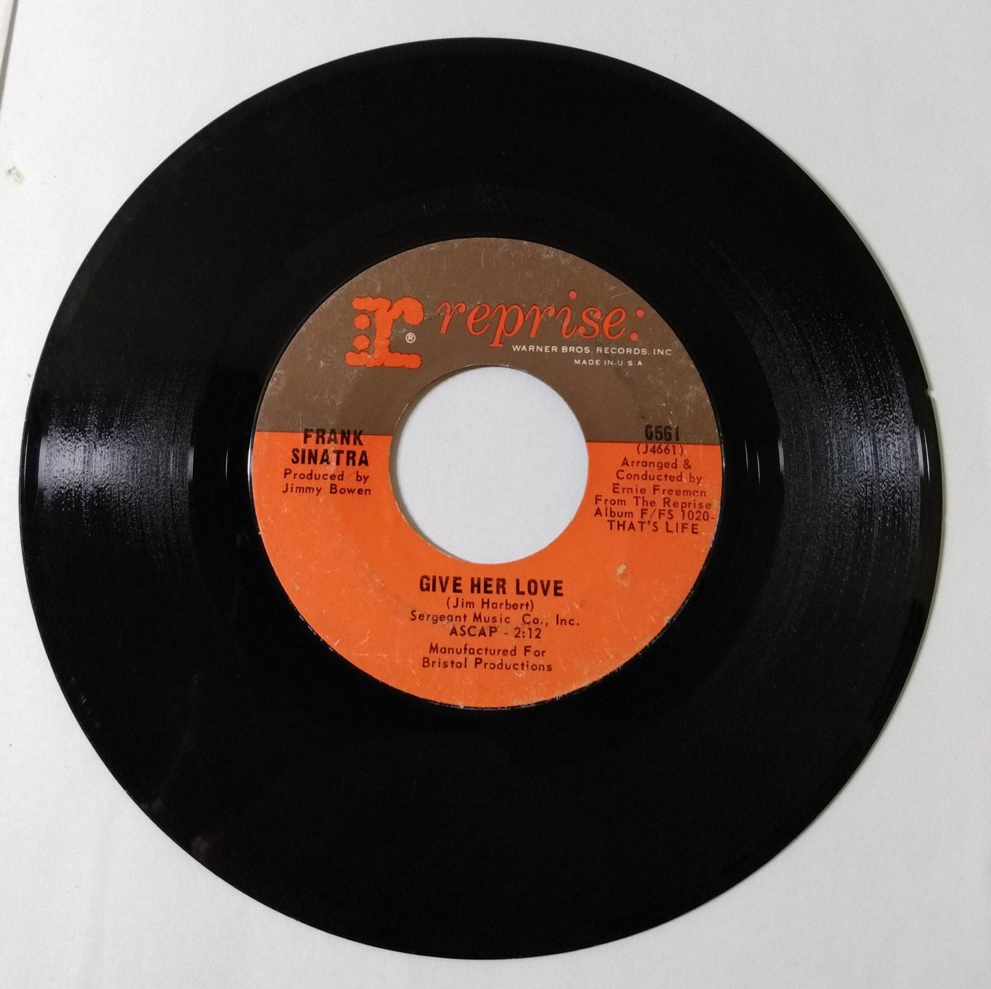 Nancy Sinatra & Frank Sinatra Somethin' Stupid / Give Her Love 7" 1967 - TulipStuff