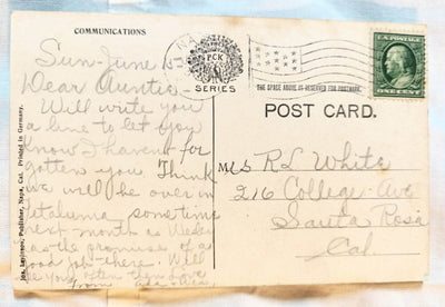 Napa California Corner Seminary And Clay Streets Postcard 1908 - TulipStuff