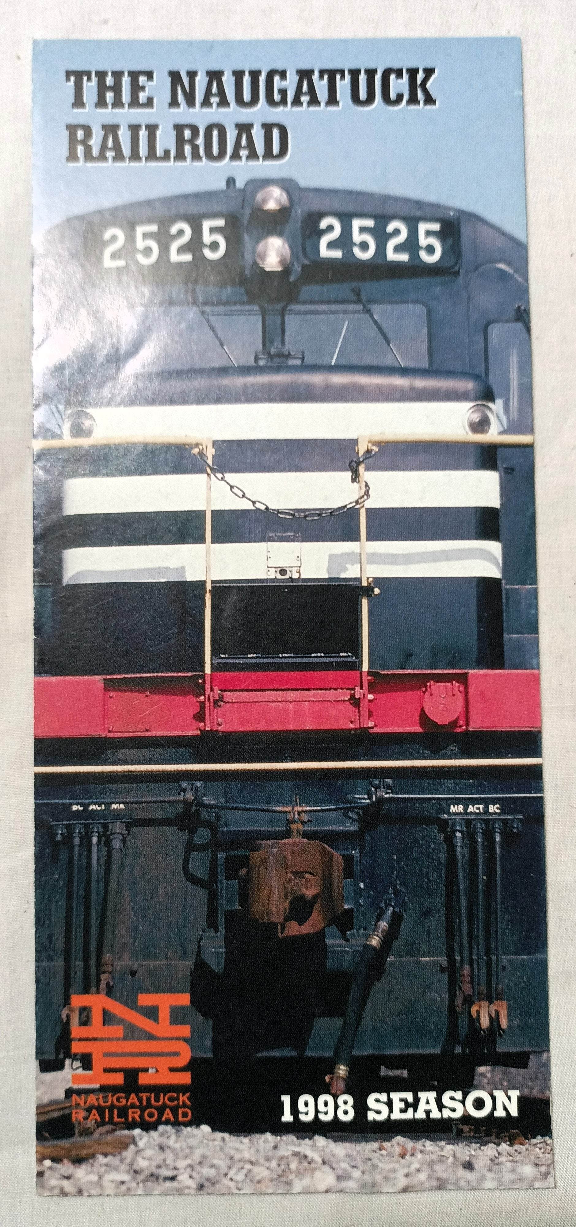 Naugatuck Railroad 1998 Schedule Brochure Waterville Thomaston CT - TulipStuff