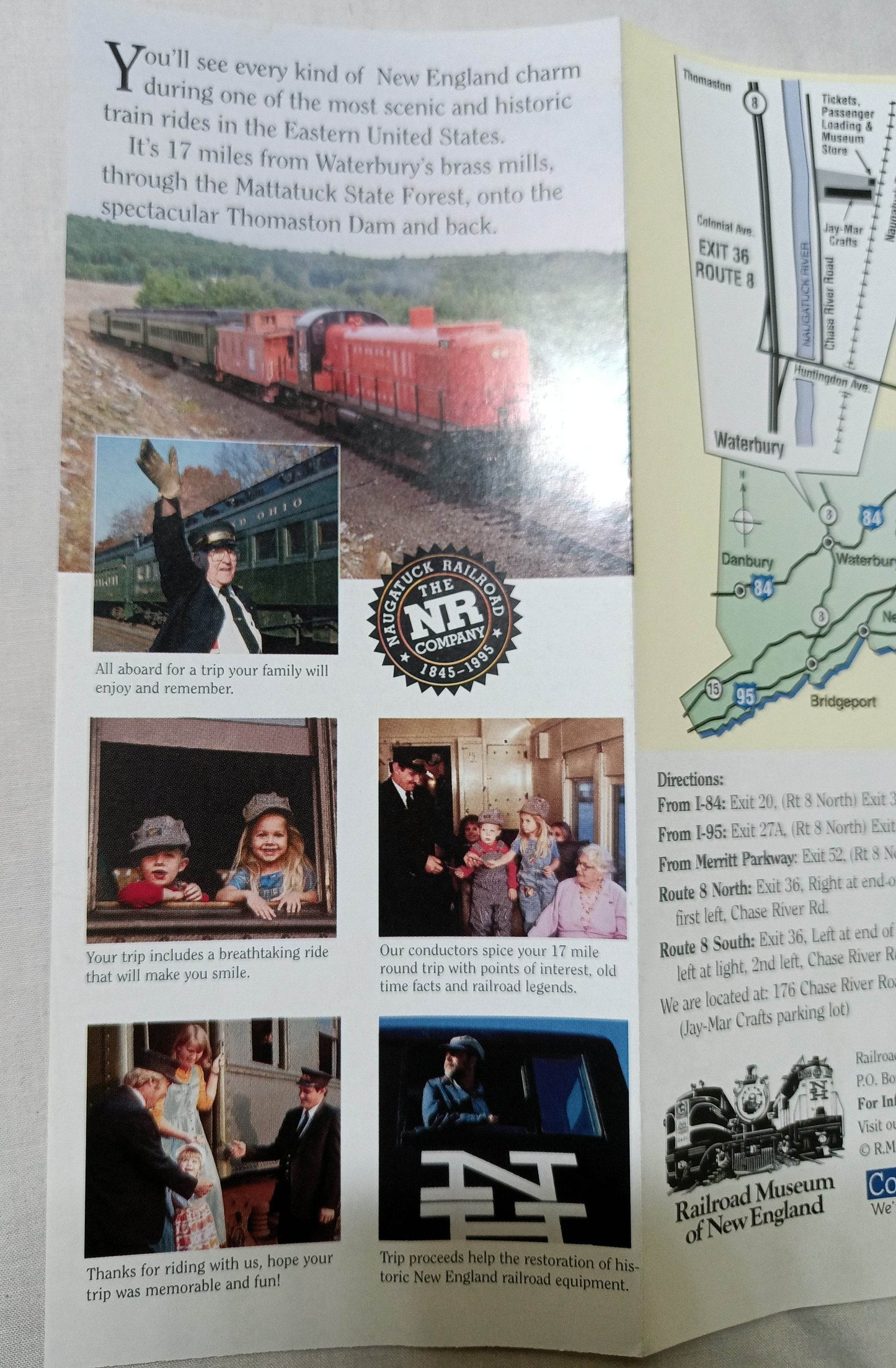 Naugatuck Railroad 1998 Schedule Brochure Waterville Thomaston CT - TulipStuff