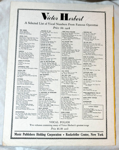 Ah Sweet Mystery Of Life Victor Herbert's Naughty Marietta Sheet Music 1944 - TulipStuff