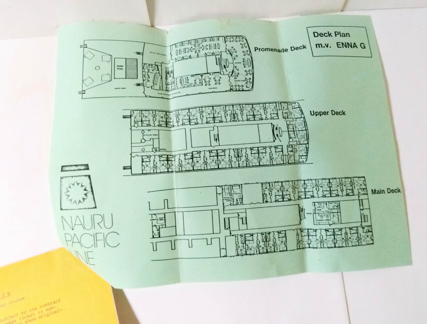 Nauru Pacific Line M.V. Enna G 1977 Marketing Packet And Deck Plans - TulipStuff
