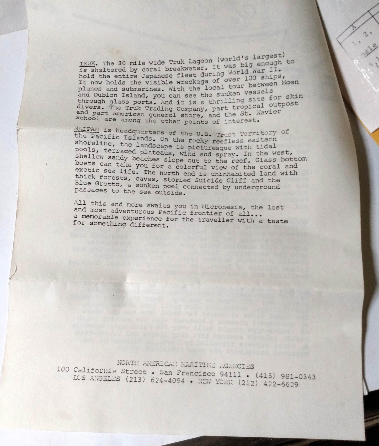 Nauru Pacific Line M.V. Enna G 1977 Marketing Packet And Deck Plans - TulipStuff