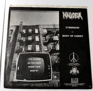 Nausea Cybergod 7" Vinyl NYHC Crust Punk Allied 1991 - TulipStuff