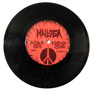 Nausea Cybergod 7" Vinyl NYHC Crust Punk Allied 1991 - TulipStuff