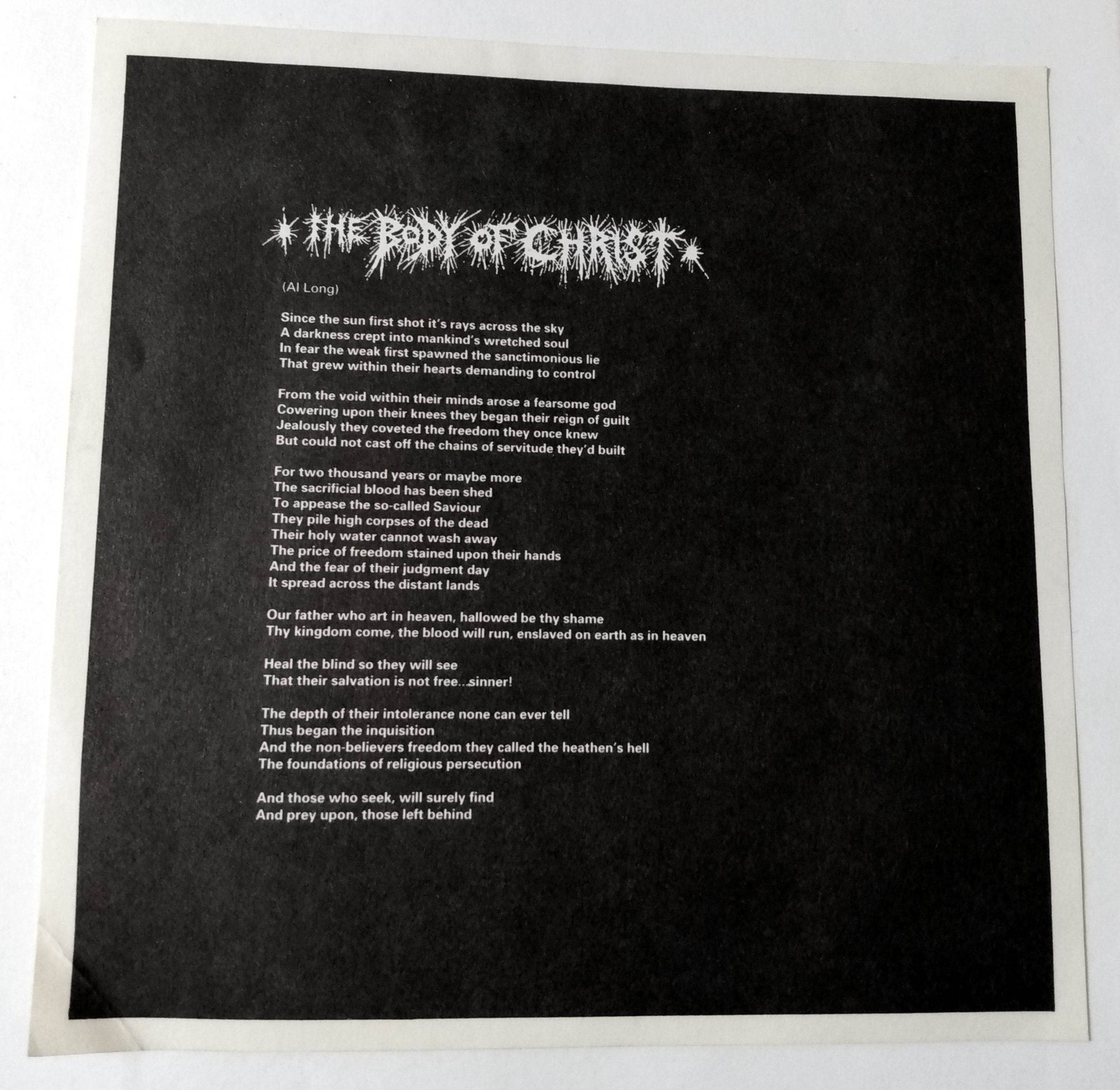 Nausea Cybergod 7" Vinyl NYHC Crust Punk Allied 1991 - TulipStuff