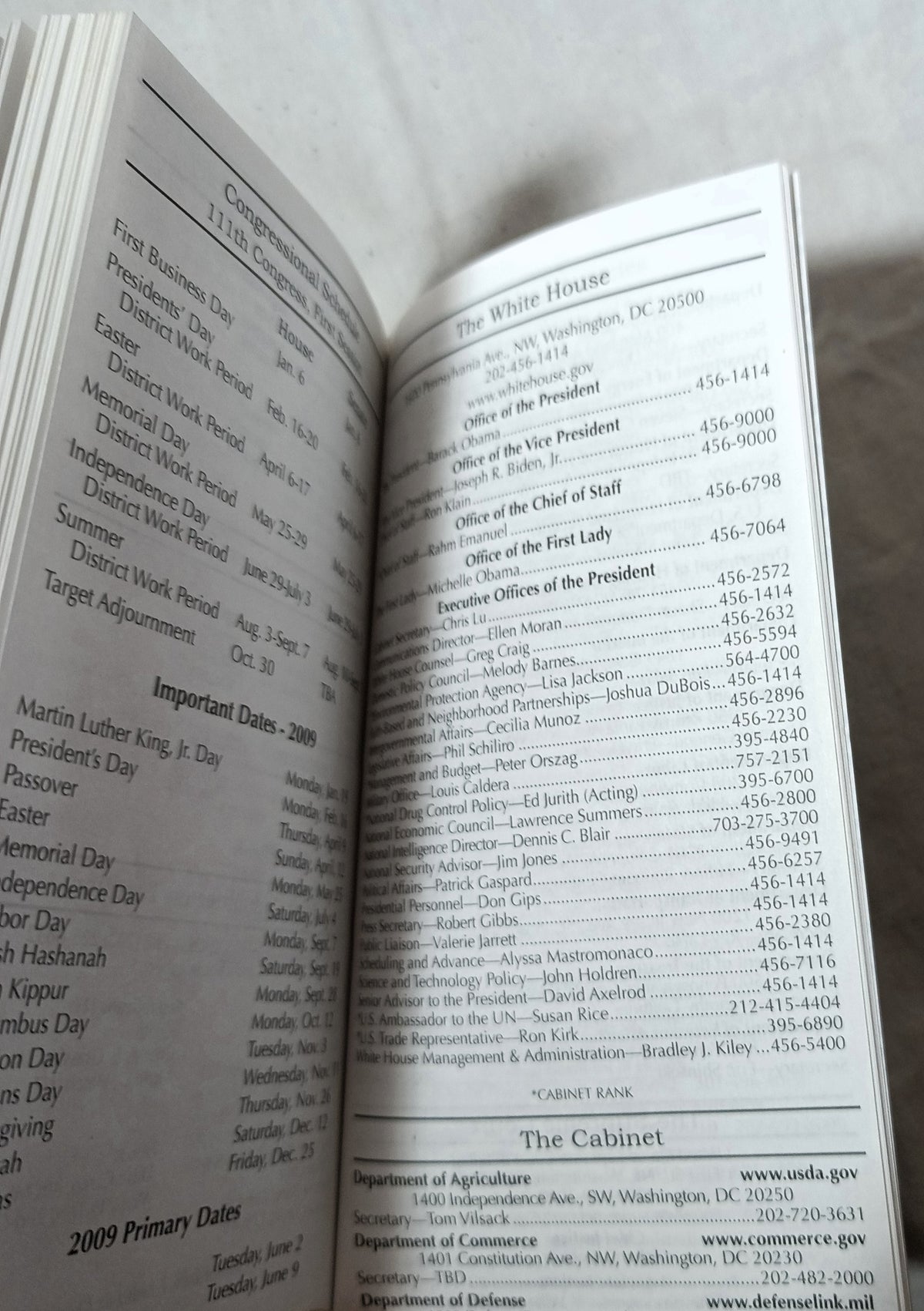 NCEC 111th Congress Congressional Directory February 2009 Edition - TulipStuff