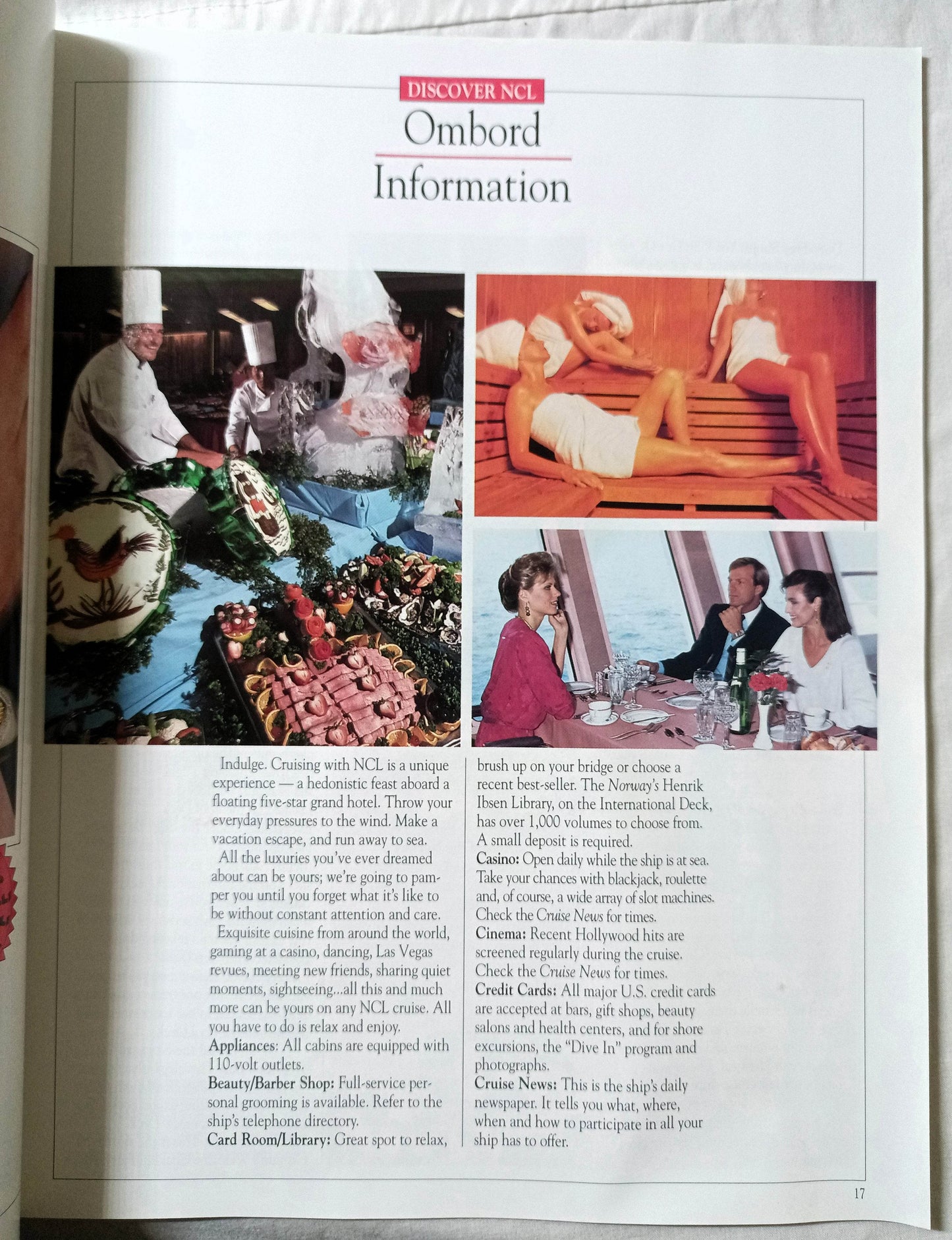 Ombord The Onboard Magazine of NCL Norwegian Cruise Line 1990 - TulipStuff