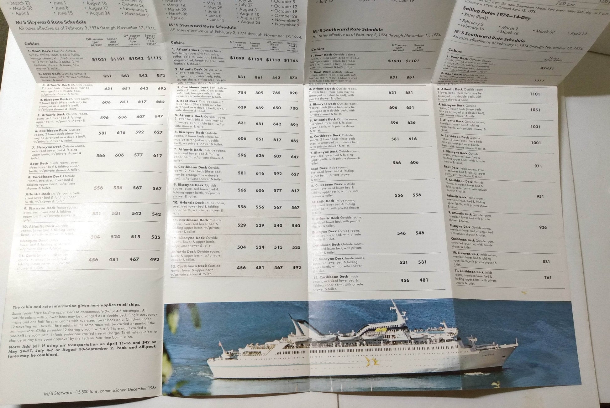 Norwegian Caribbean Lines 1974 Cloud 9 Caribbean Fly Cruises Detroit - TulipStuff