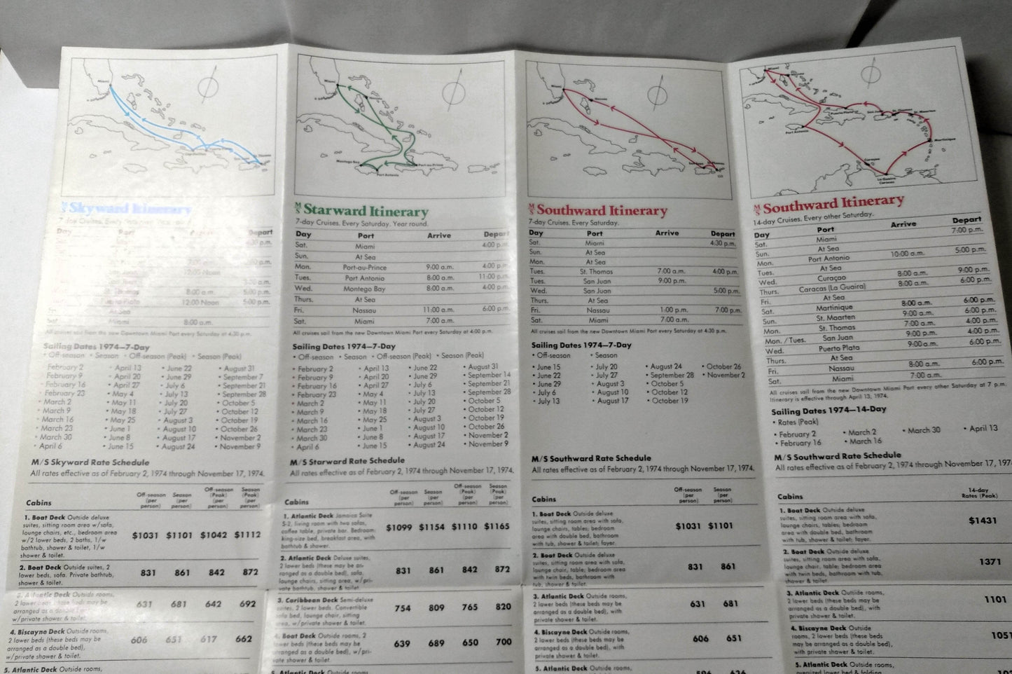 Norwegian Caribbean Lines 1974 Cloud 9 Caribbean Fly Cruises Detroit - TulipStuff