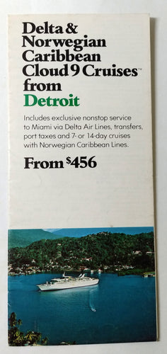 Norwegian Caribbean Lines 1974 Cloud 9 Caribbean Fly Cruises Detroit - TulipStuff