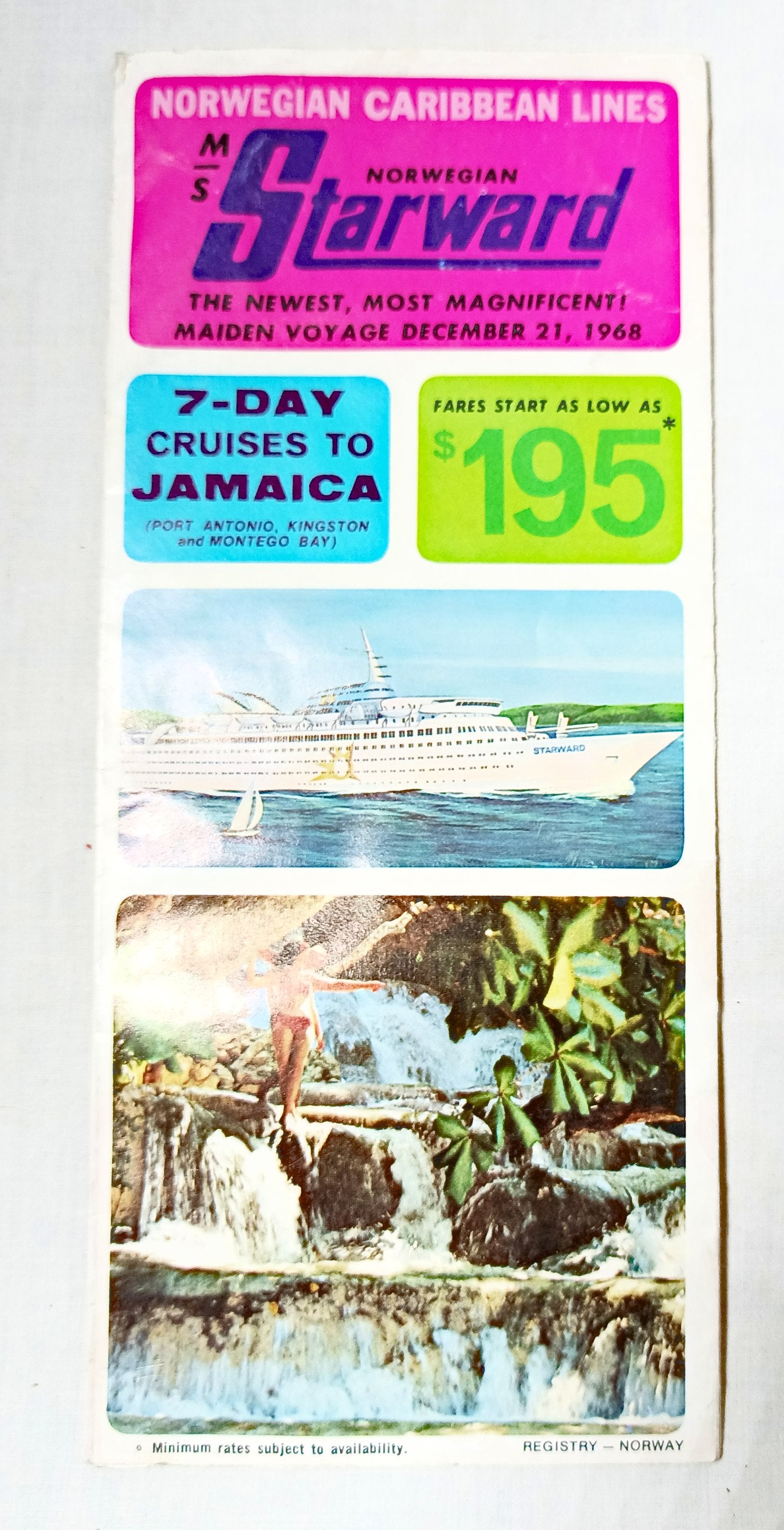 Norwegian Caribbean Lines M/S Starward Preview Maiden Voyage 1968 - TulipStuff