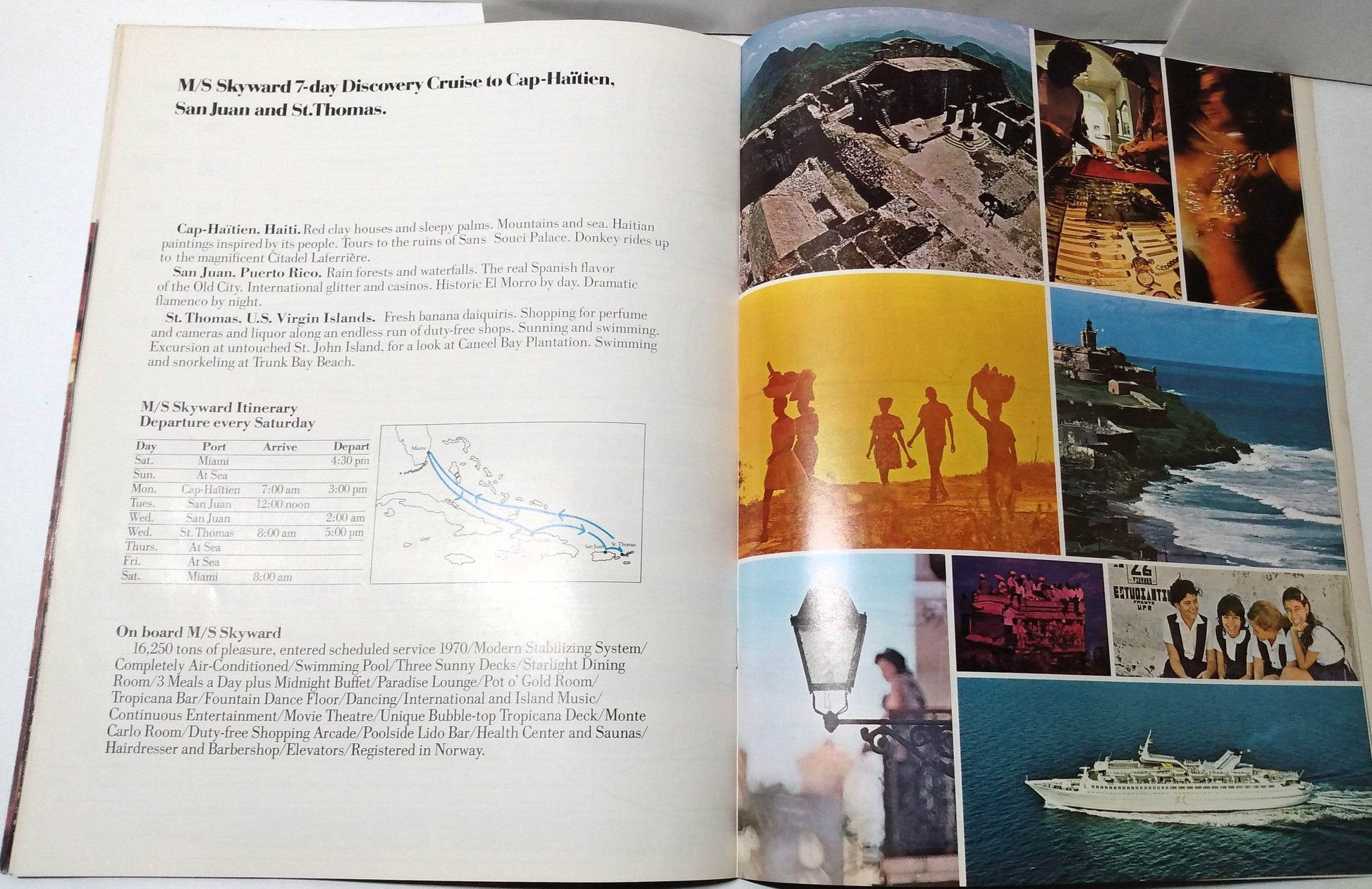 Norwegian Caribbean Southward Starward Skyward 1975 Cruise Brochure - TulipStuff