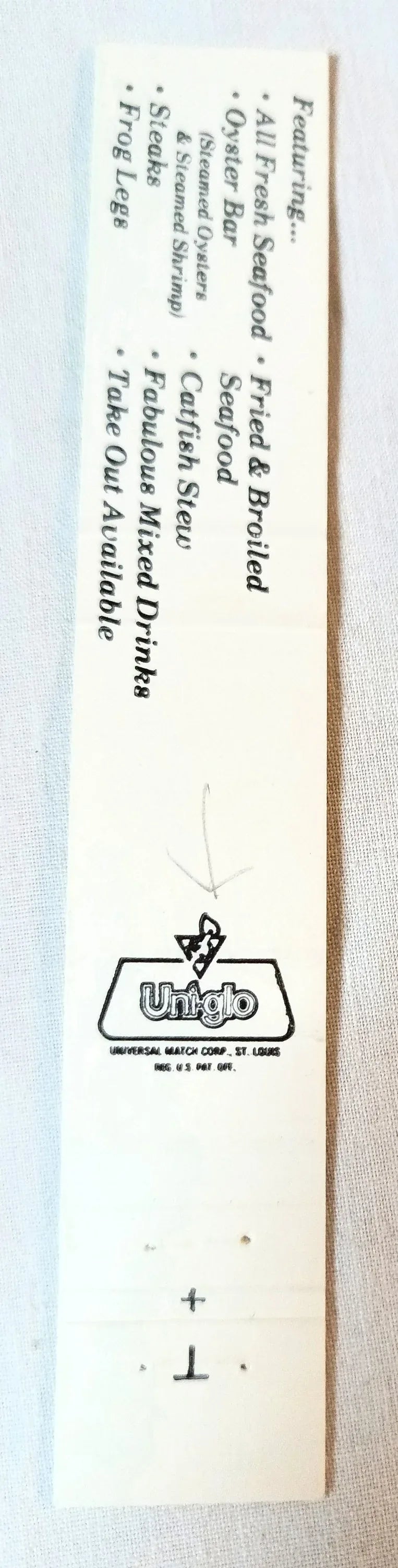 Neptune's Oyster Bar Restaurant Durham NC Matchbook Cover 1970's - TulipStuff
