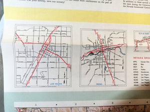 Nevada Centennial Official State Highway Map 1963-1964 - TulipStuff