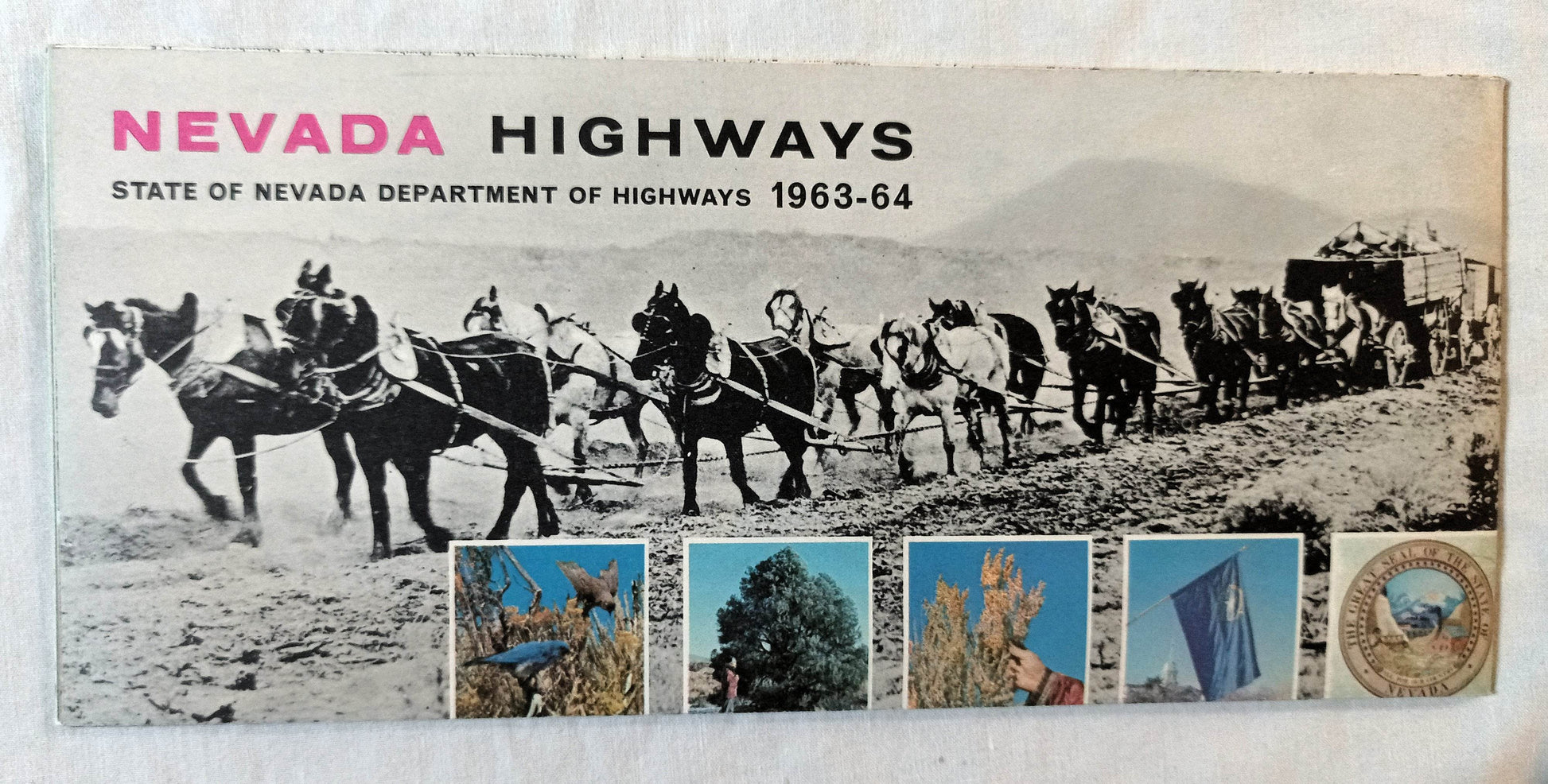 Nevada Centennial Official State Highway Map 1963-1964 - TulipStuff