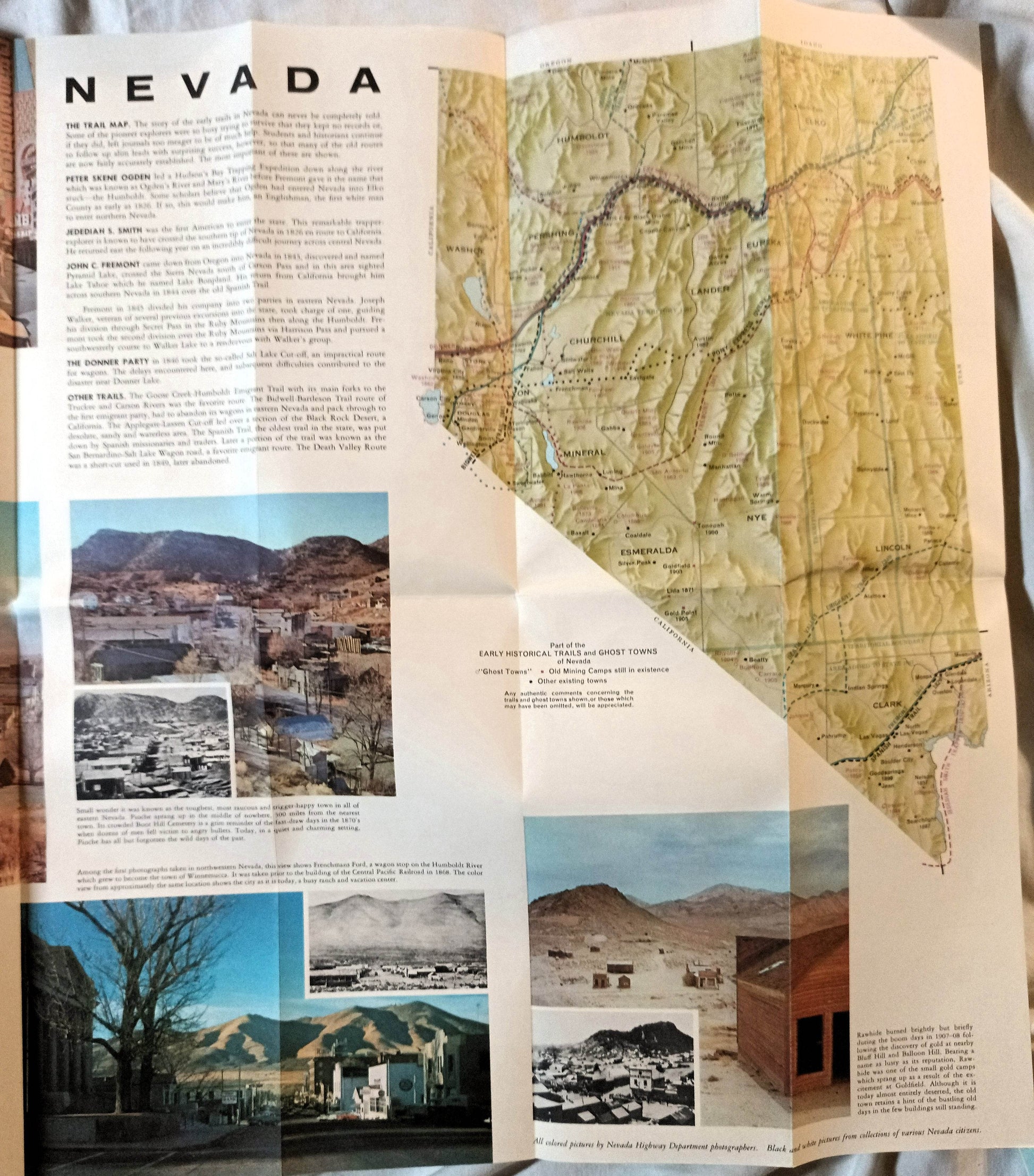 Nevada Centennial Official State Highway Map 1963-1964 - TulipStuff