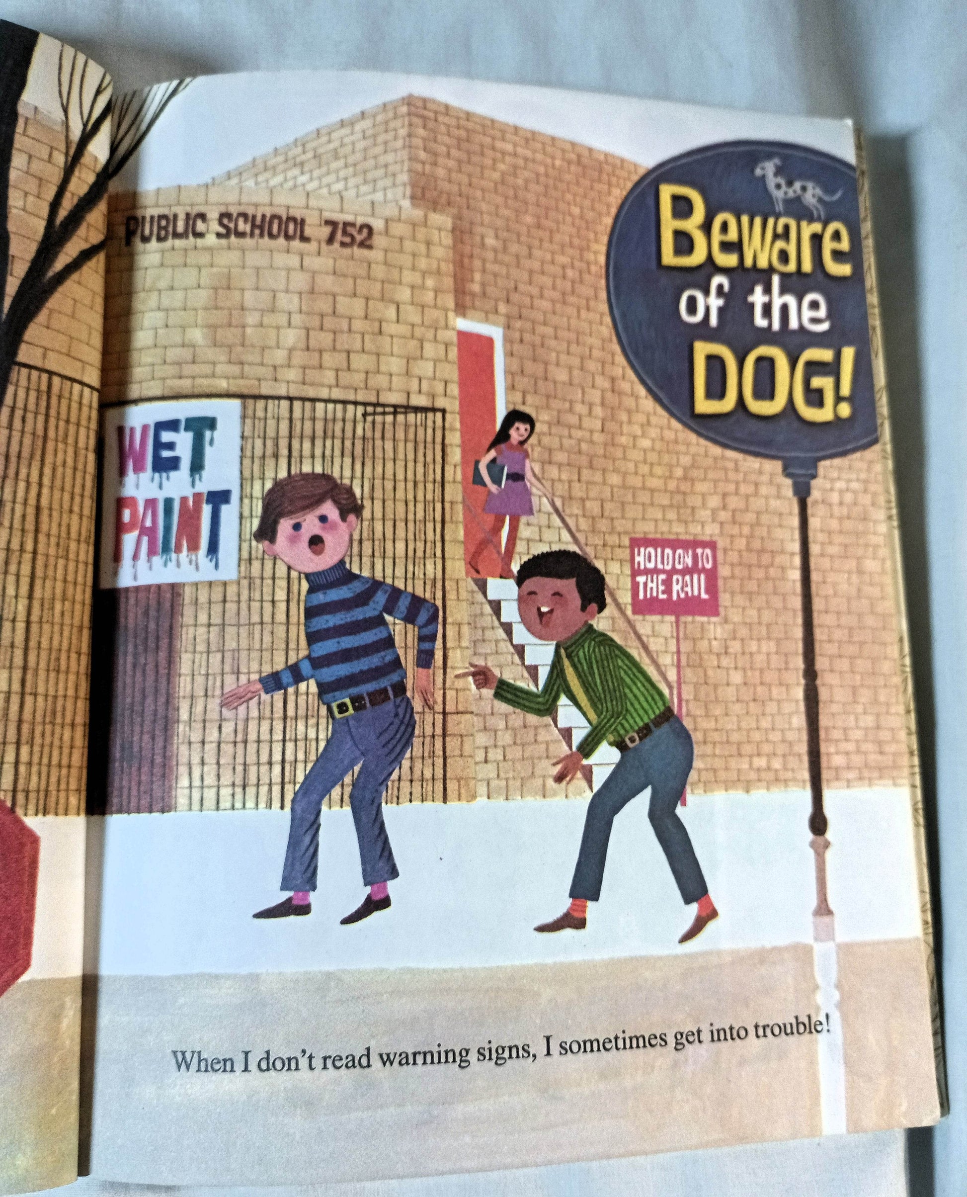 Never Pat A Bear A Book About Signs Little Golden Book #105 1972 - TulipStuff