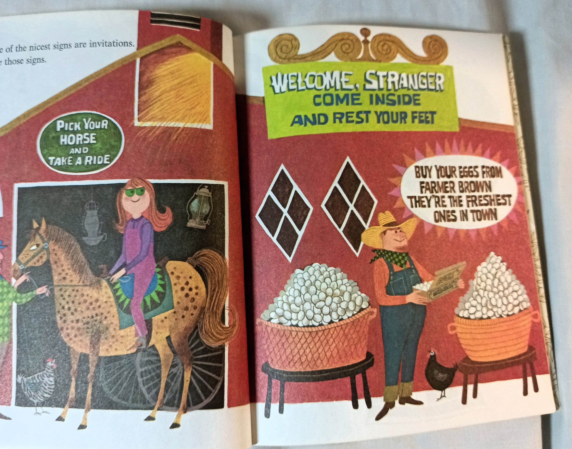 Never Pat A Bear A Book About Signs Little Golden Book #105 1972 - TulipStuff