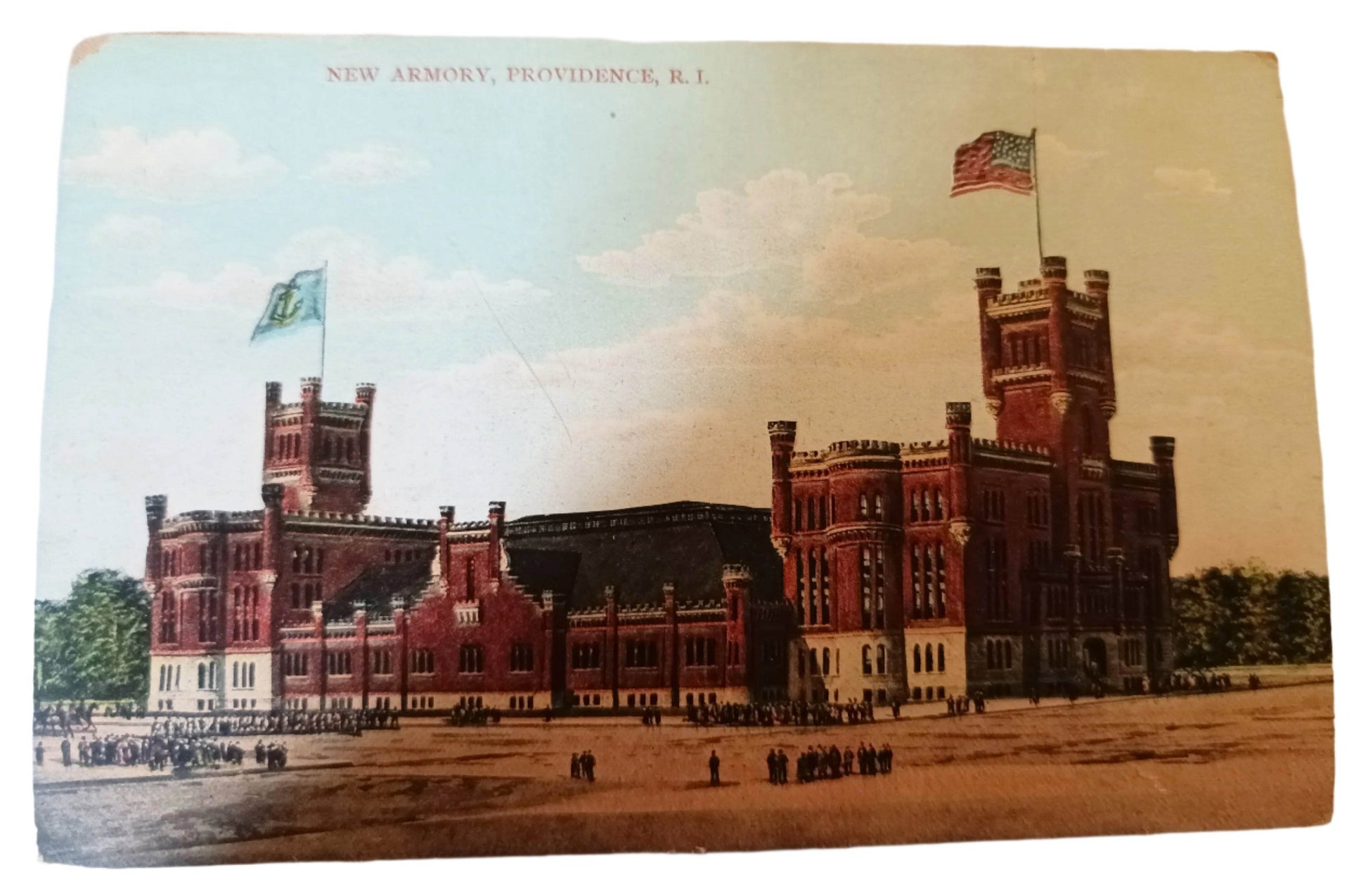 New Armory Canton St Providence Rhode Island National Guard 1908 - TulipStuff