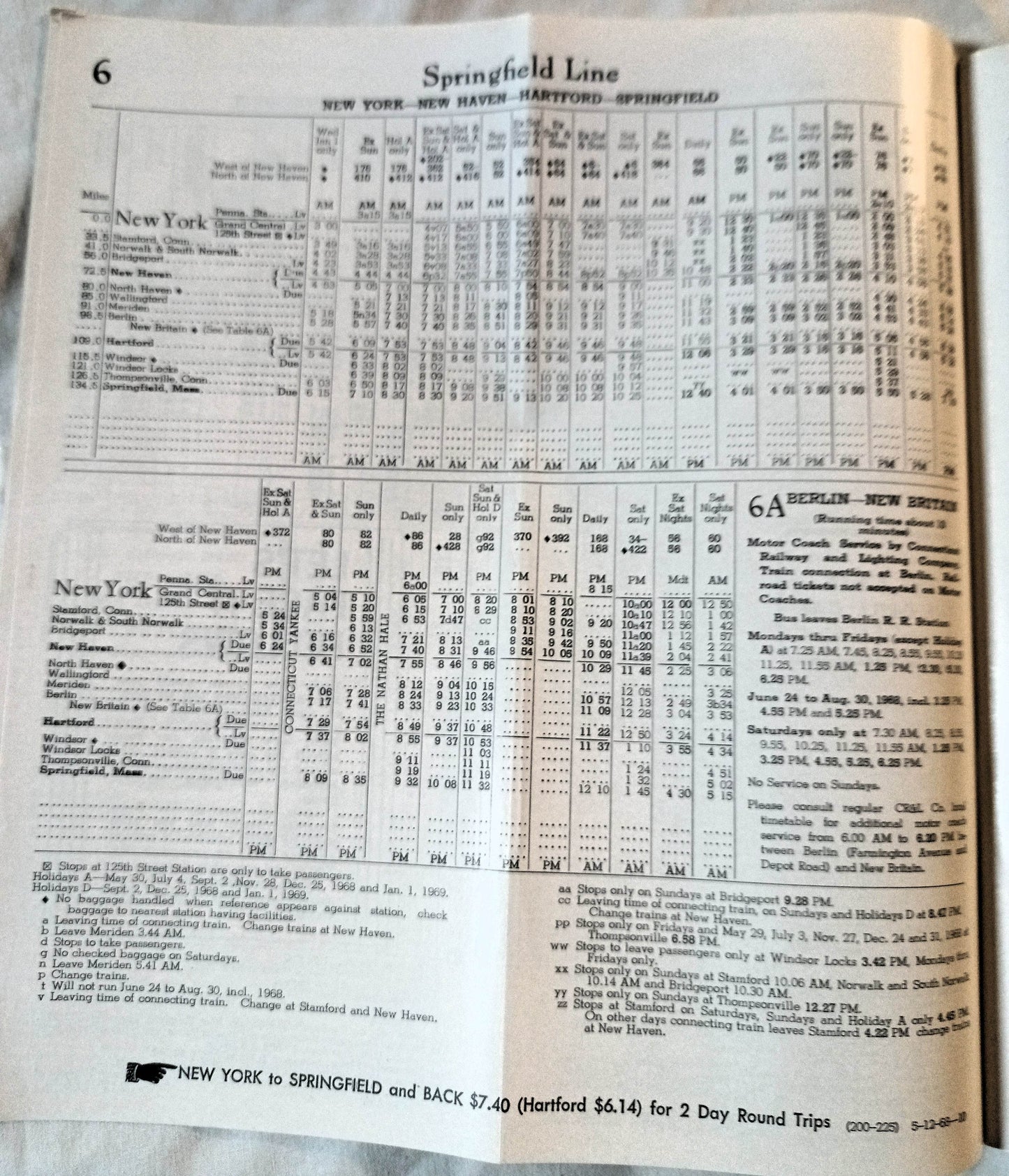 New Haven Railroad Passenger System Timetable Schedules May 1968 - TulipStuff