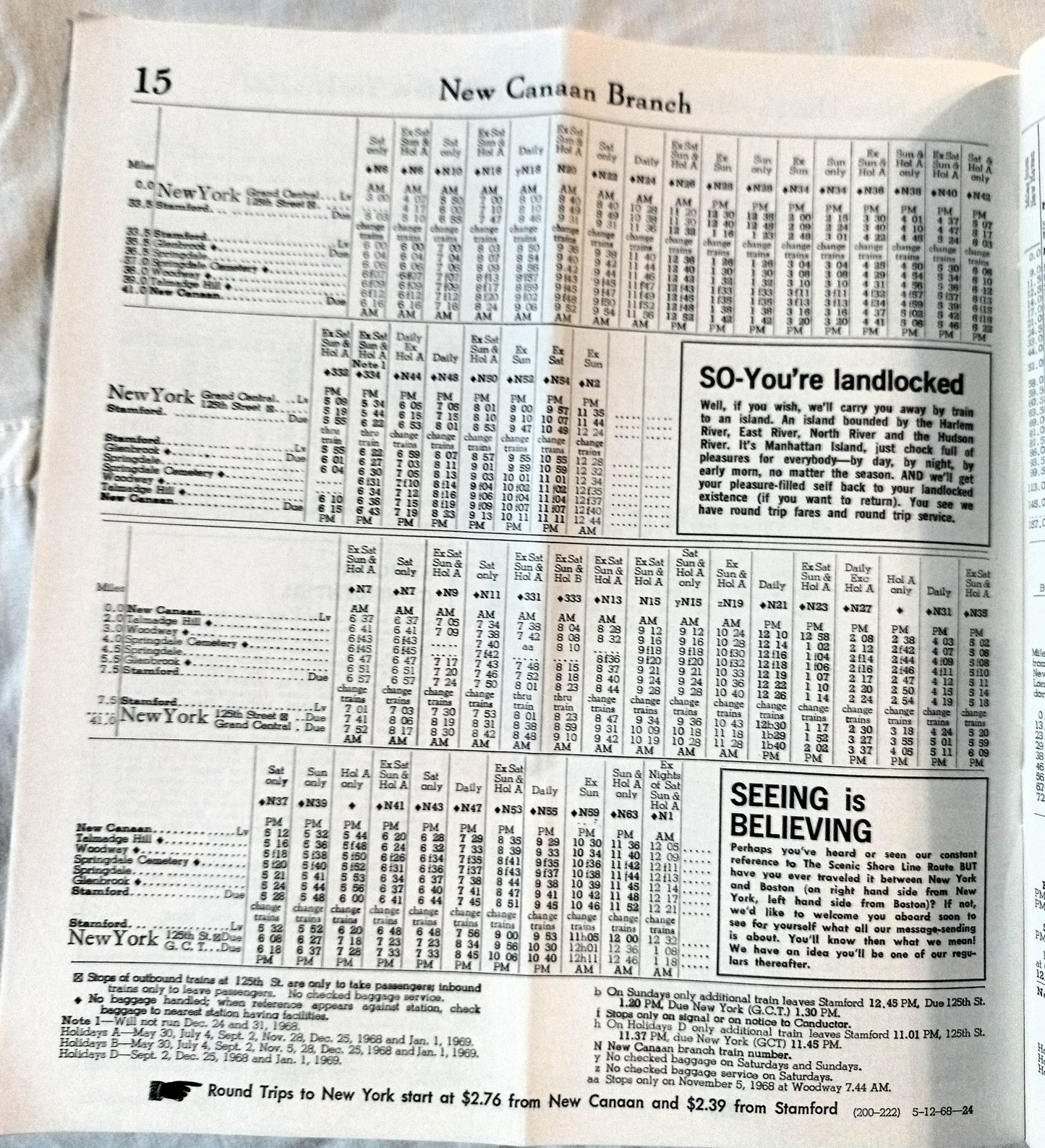 New Haven Railroad Passenger System Timetable Schedules May 1968 - TulipStuff