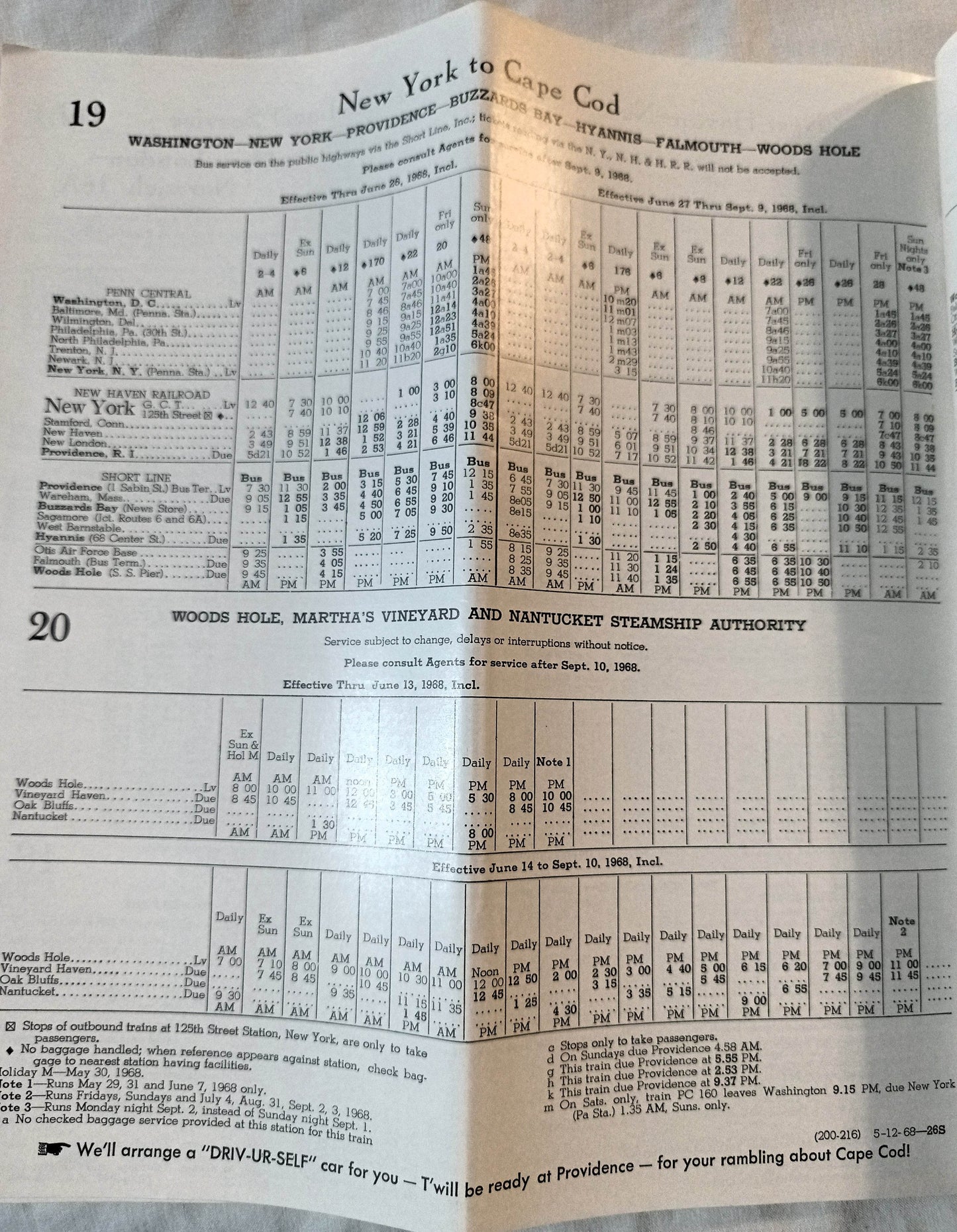 New Haven Railroad Passenger System Timetable Schedules May 1968 - TulipStuff