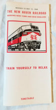 Load image into Gallery viewer, New Haven Railroad Passenger System Timetable Schedules May 1968 - TulipStuff
