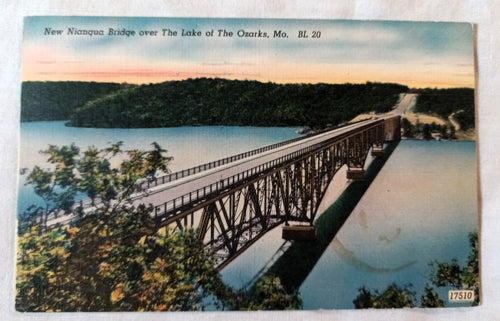 New Nianqua Bridge Over The Lake Of The Ozarks Missouri 1953 - TulipStuff