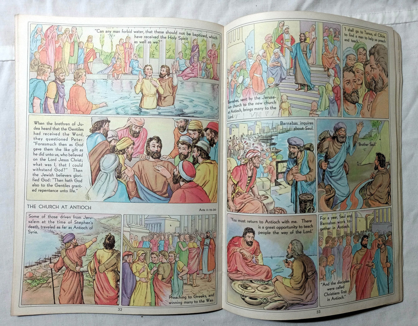 New Testament Heroes Acts Of Apostles Visualized Book One Comic 1946 - TulipStuff