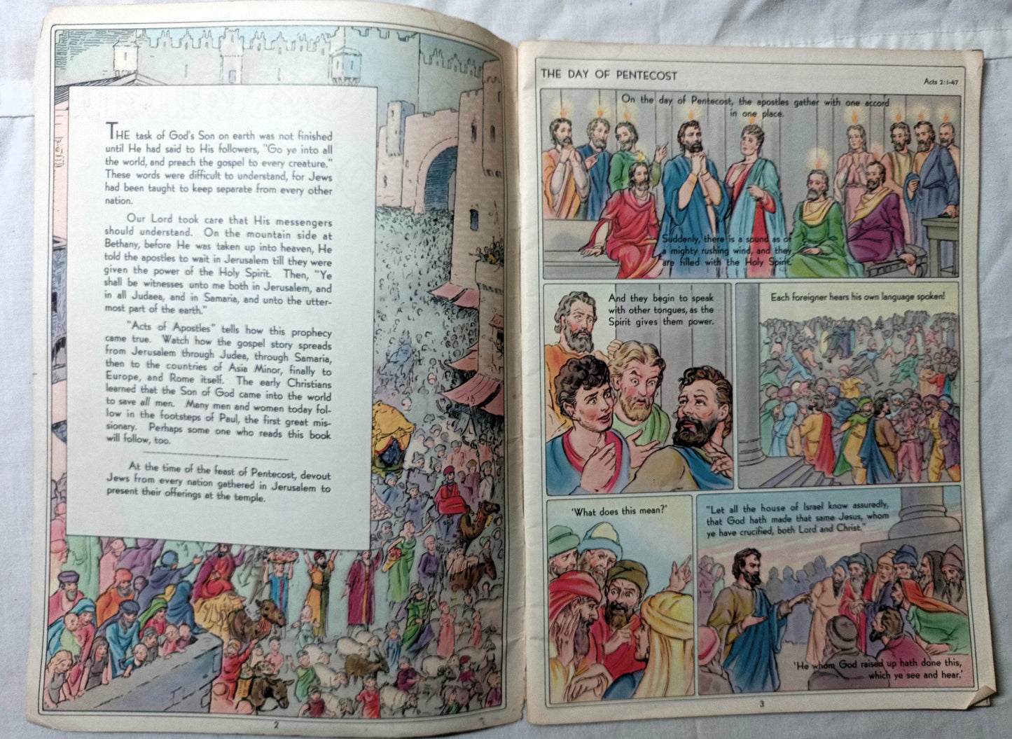 New Testament Heroes Acts Of Apostles Visualized Book One Comic 1946 - TulipStuff