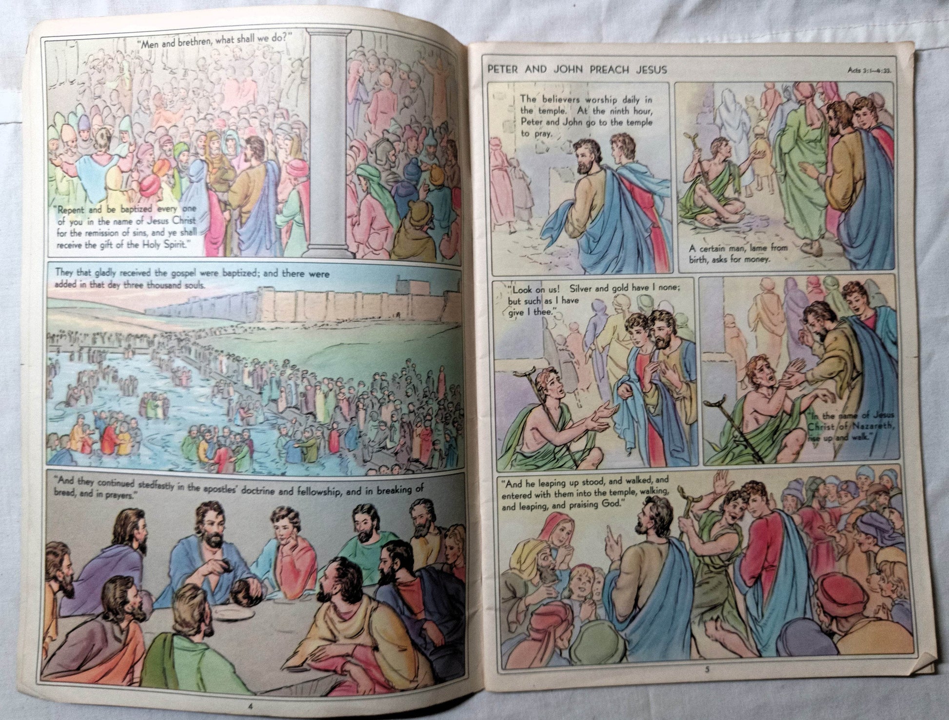 New Testament Heroes Acts Of Apostles Visualized Book One Comic 1946 - TulipStuff