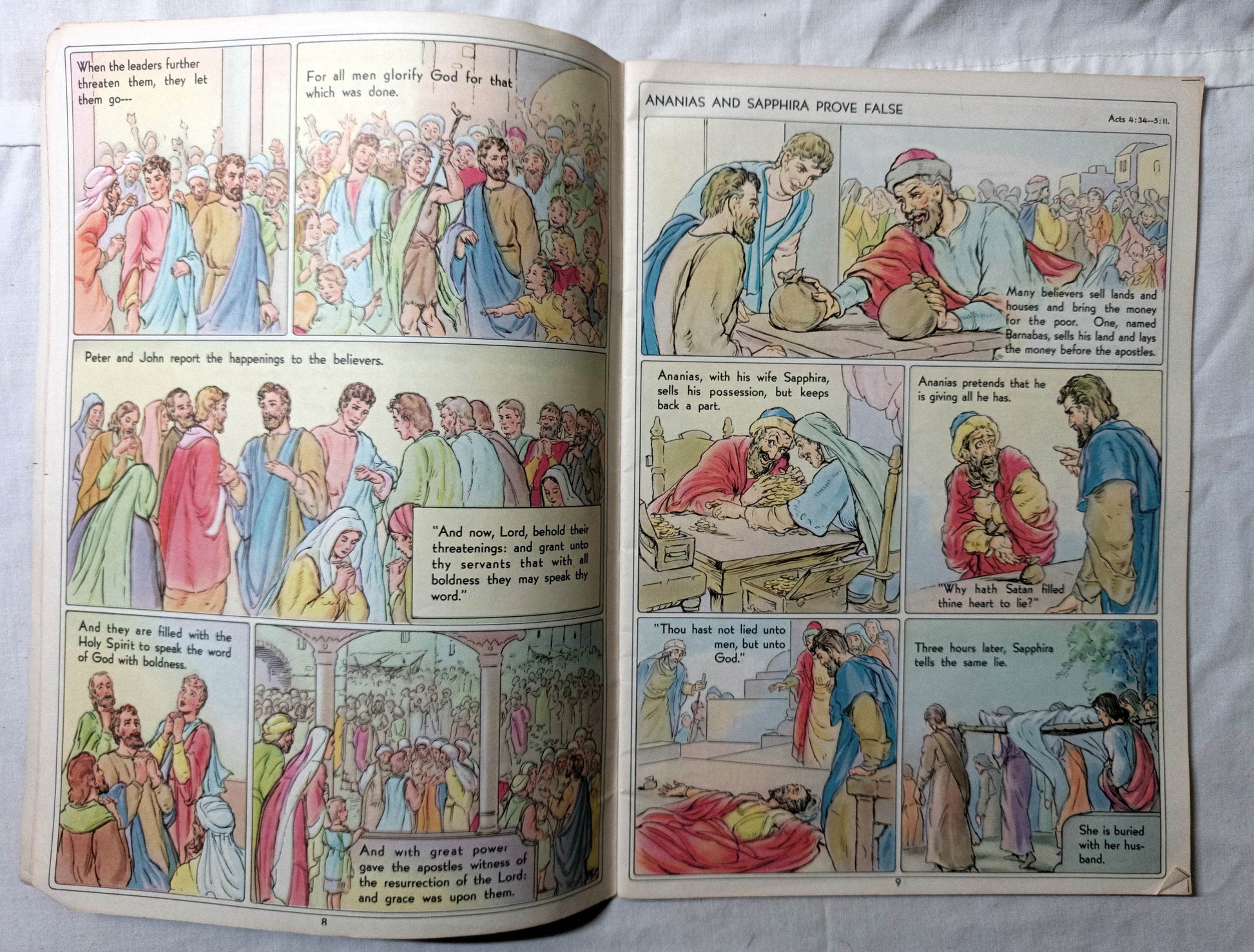 New Testament Heroes Acts Of Apostles Visualized Book One Comic 1946 - TulipStuff