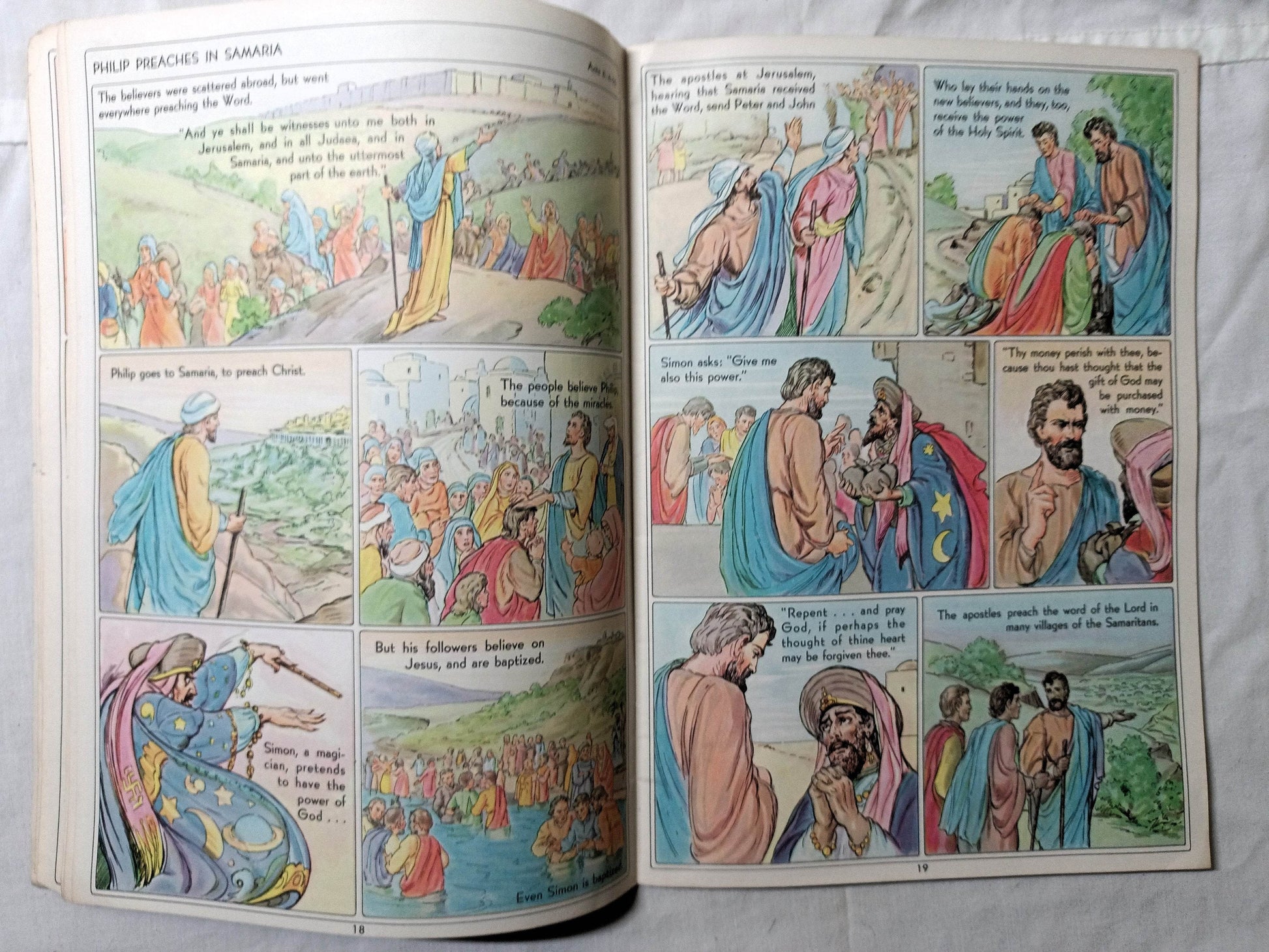 New Testament Heroes Acts Of Apostles Visualized Book One Comic 1946 - TulipStuff