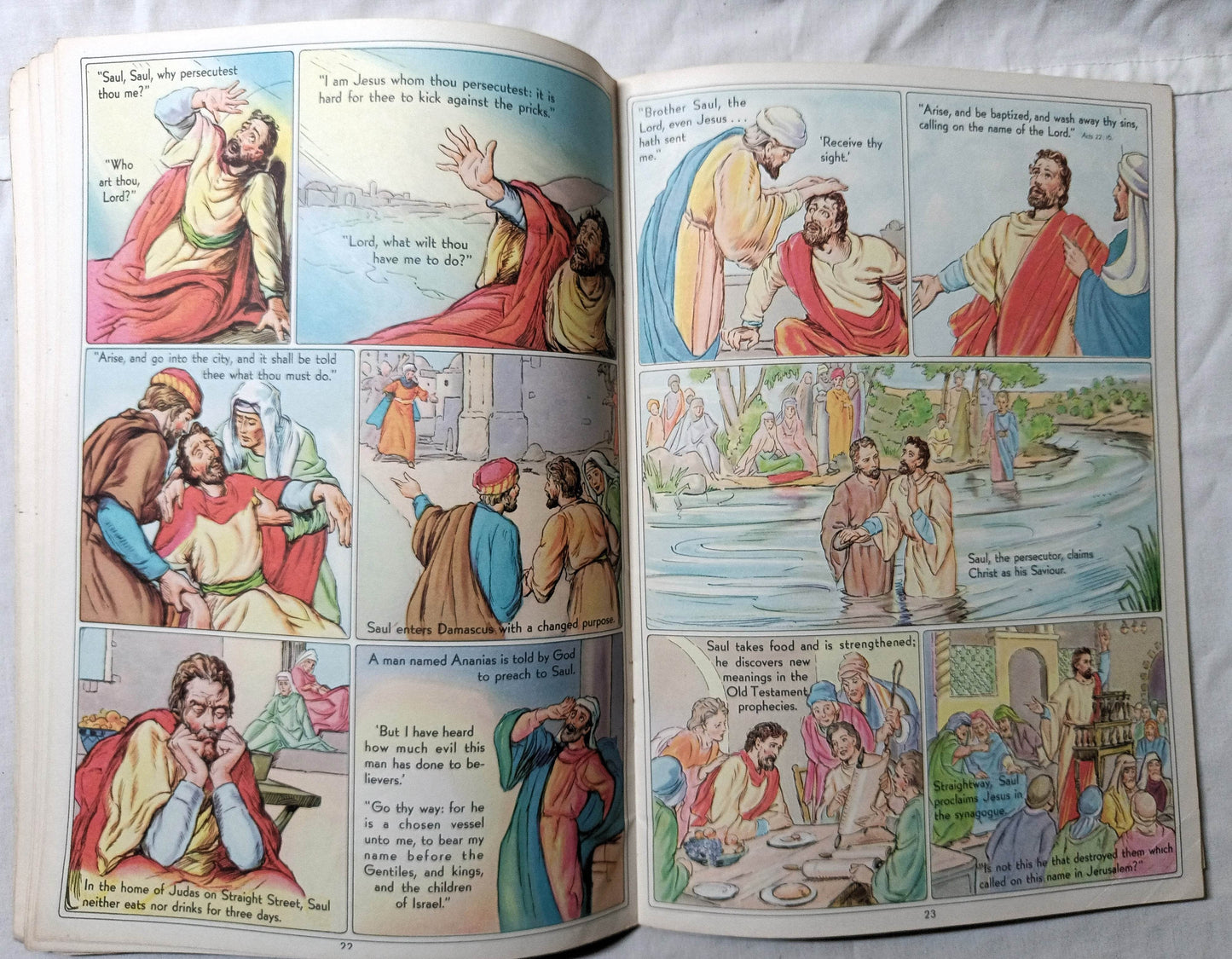New Testament Heroes Acts Of Apostles Visualized Book One Comic 1946 - TulipStuff