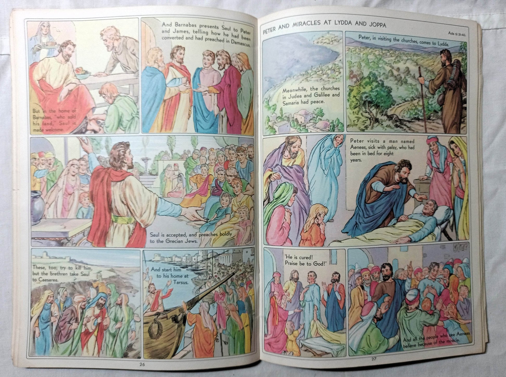 New Testament Heroes Acts Of Apostles Visualized Book One Comic 1946 - TulipStuff