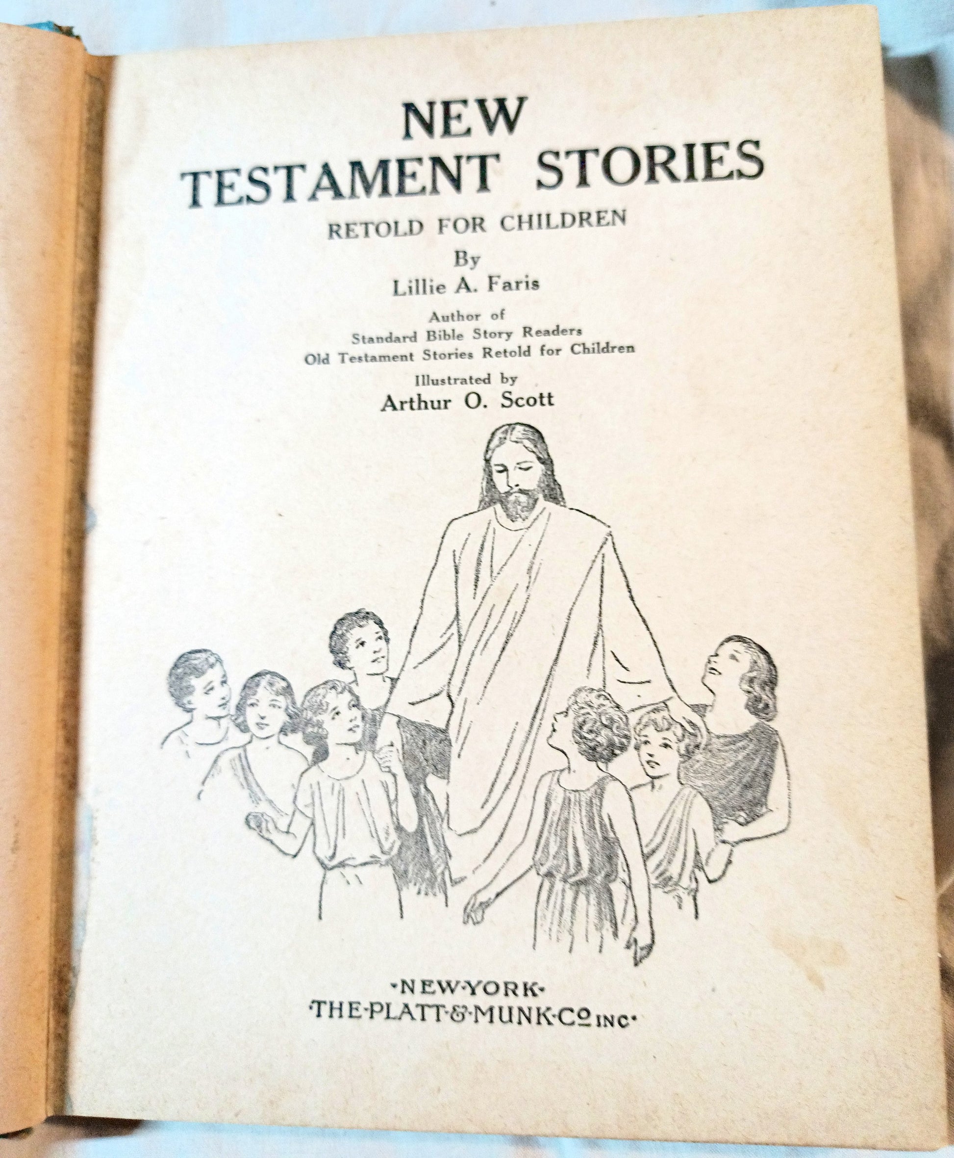 New Testament Stories Retold For Children Lillie Faris Platt Munk 1940 - TulipStuff