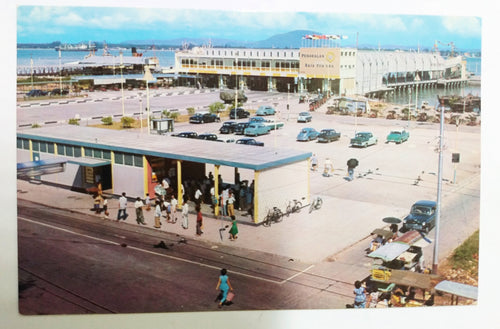 New Ferry Terminal Building Penang Malaysia Early 1960's Postcard - TulipStuff
