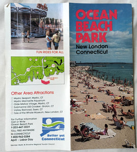 Ocean Beach Park New London Connecticut Late 1970's Brochure - TulipStuff